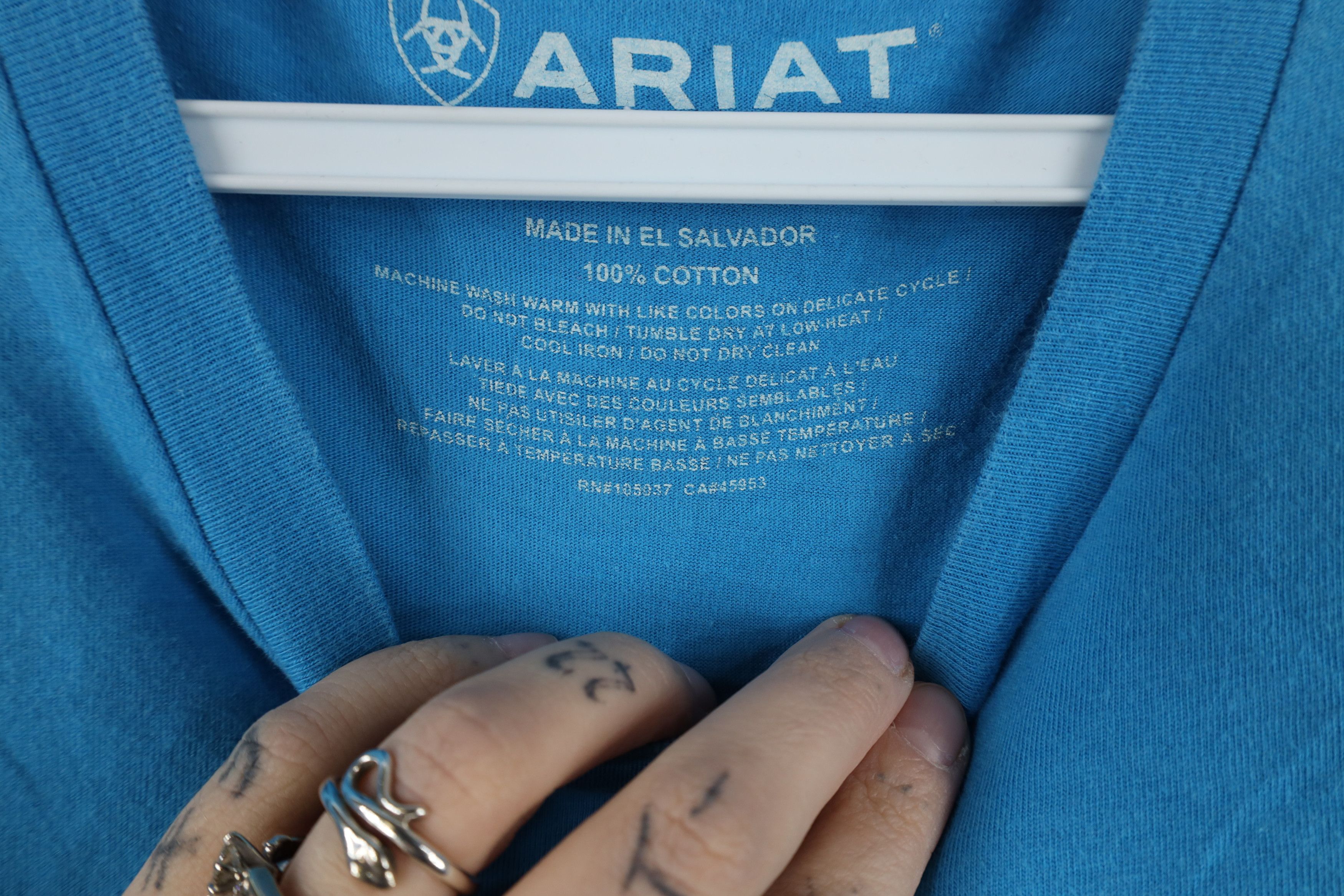 Ariat Ariat Distressed Spell Workwear Short Sleeve T-Shirt Blue Size US M / EU 48-50 / 2 - 8 Thumbnail