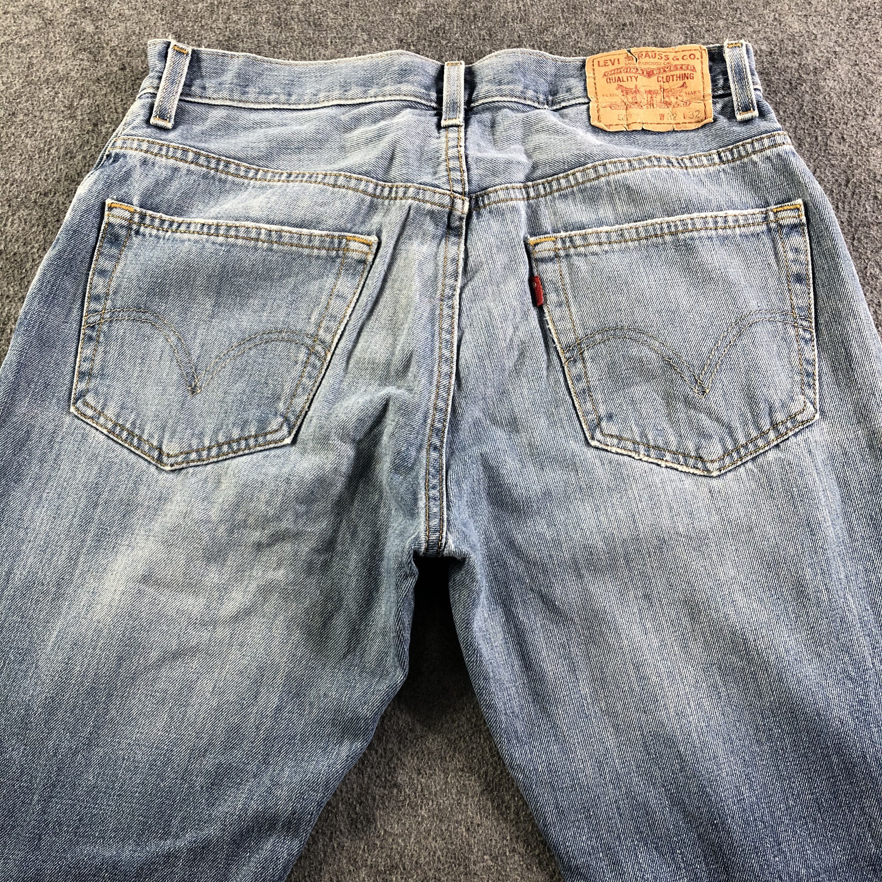 Levi's Vintage Blue Wash Levis 557 Jeans-J3394 Size US 32 / EU 48 - 4 Thumbnail
