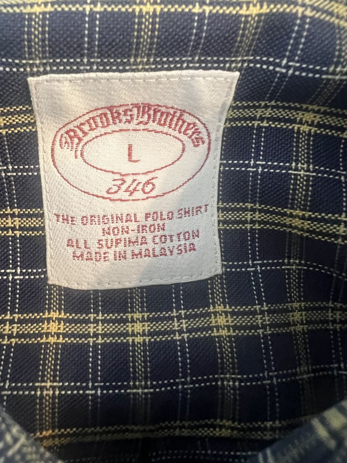 Brooks Brothers Brooks Brothers Shirt Large Blue Plaid Button Down Size US L / EU 52-54 / 3 - 9 Thumbnail