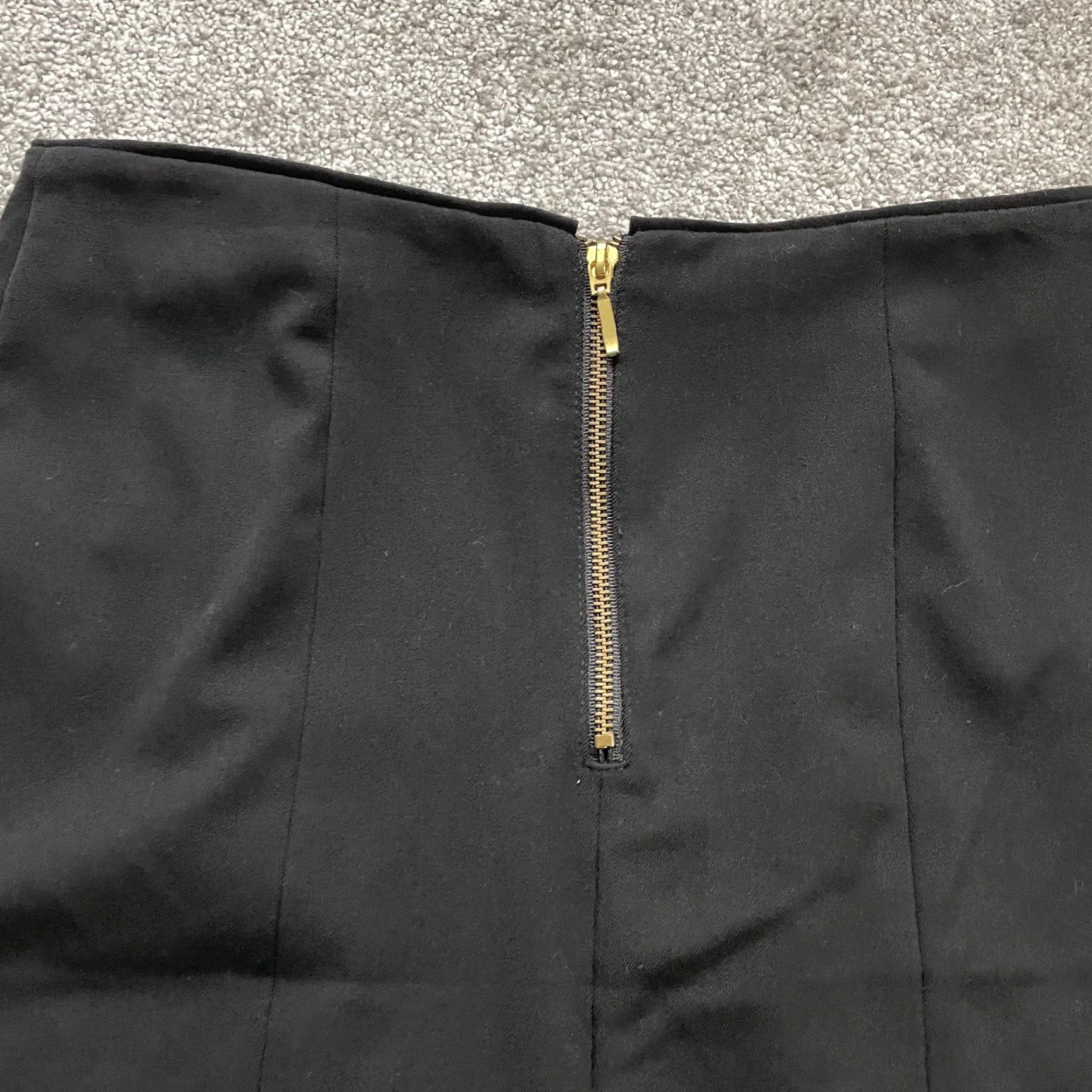 H&M H&M Pencil Straight Skirt Womens 40 Solid Black Knee Length Back Zip Workwear Size 27" / US 4 / IT 40 - 3 Thumbnail
