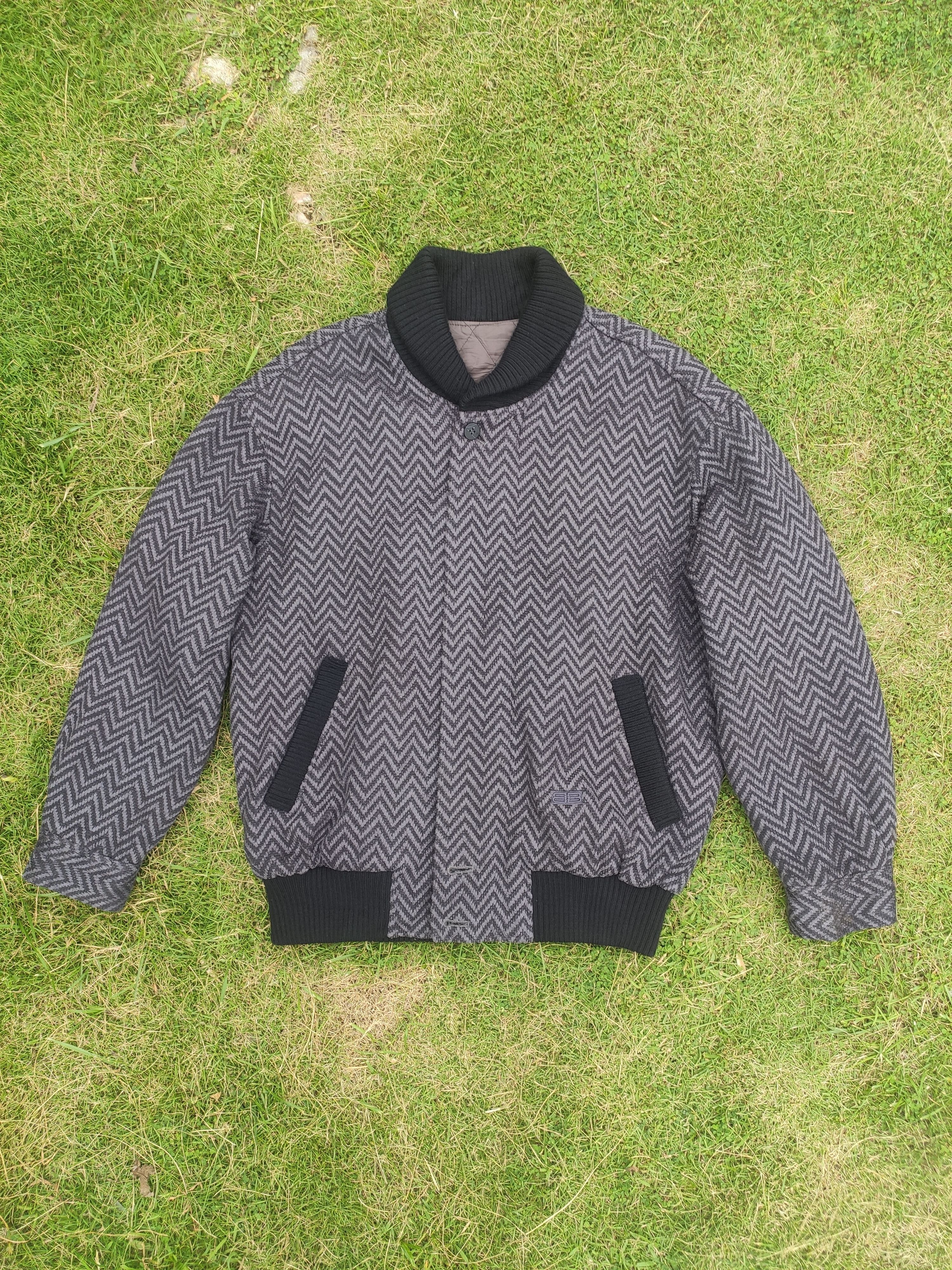 Balenciaga Vintage BALENCIAGA Knit Wool Bomber Jacket Size US L / EU 52-54 / 3 - 1 Thumbnail