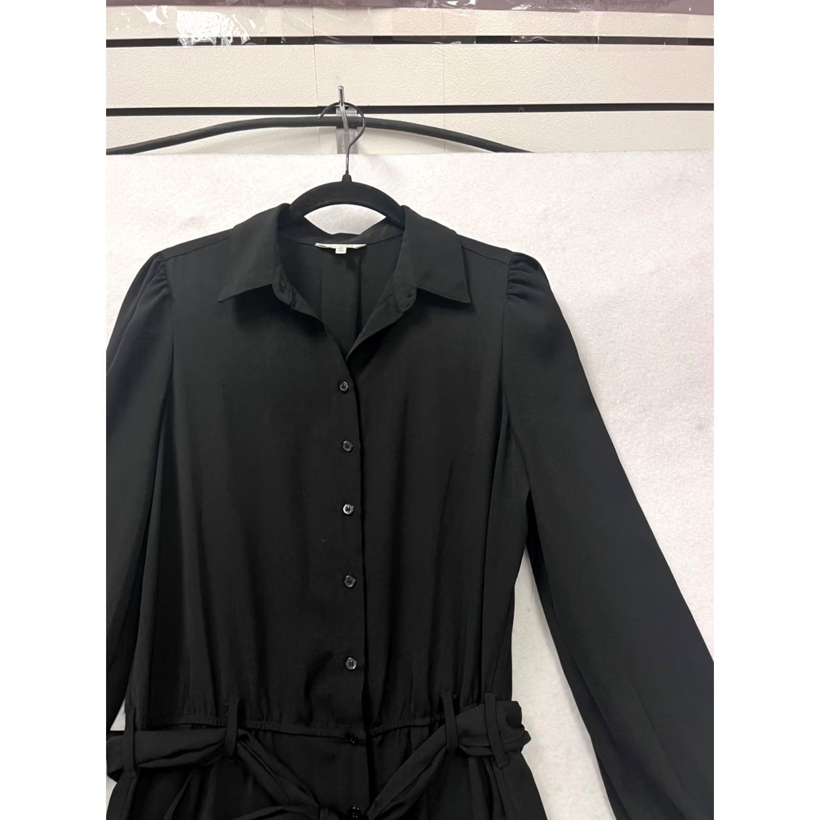 Vintage VINTAGE MAX Studio Black Long Sleeve Button-Front Jumpsuit M Adult Black Womens? Size M / US 6-8 / IT 42-44 - 6 Thumbnail
