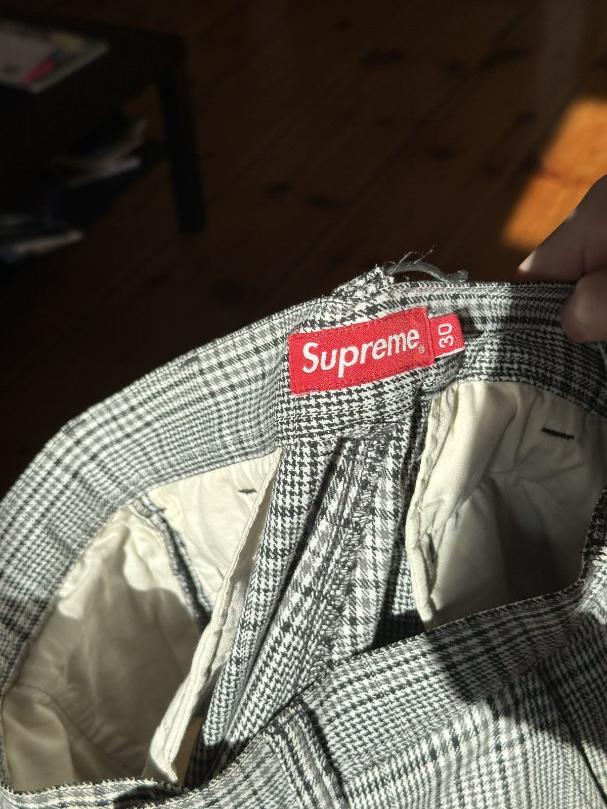 Supreme Supreme Work Pant Black Plaid Size US 30 / EU 46 - 3 Thumbnail