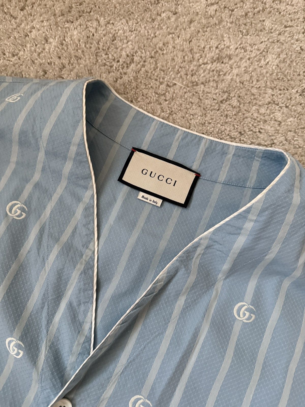 Gucci Gucci Striped GG Logo Shirt Size US L / EU 52-54 / 3 - 3 Thumbnail