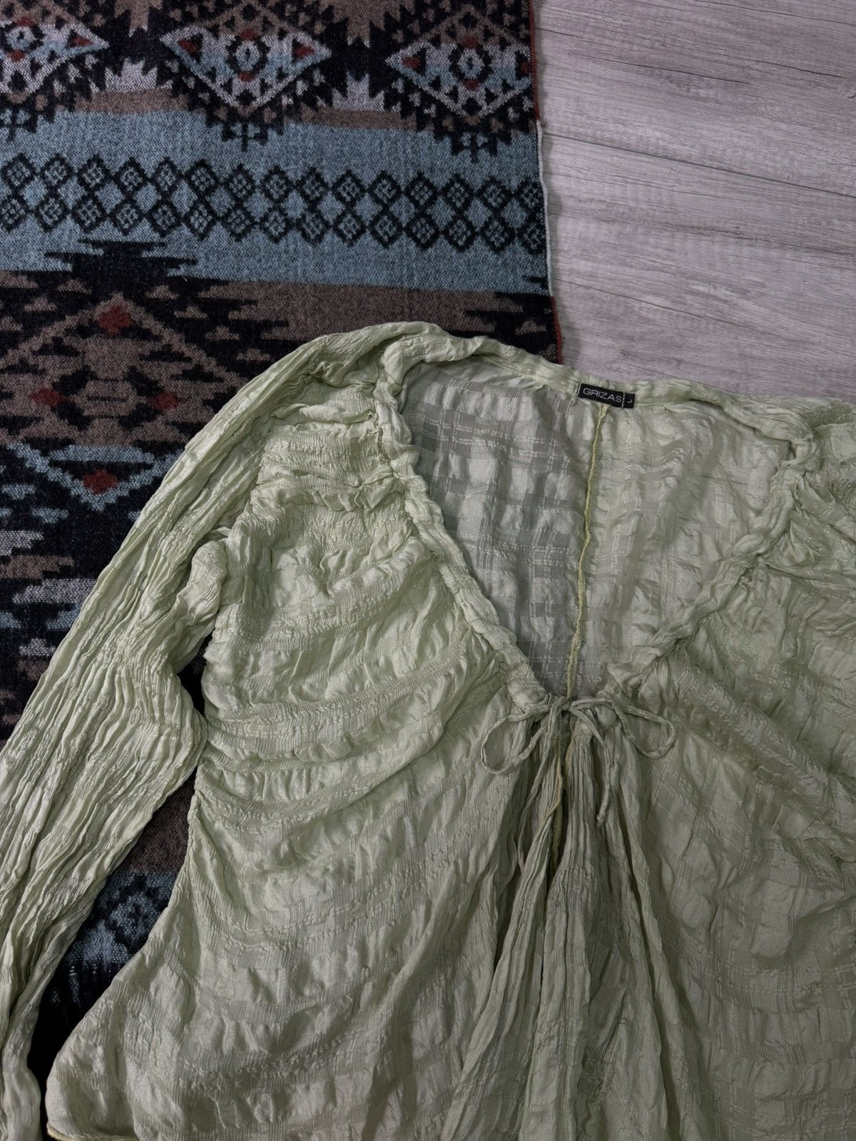 Other Vintage Grizas 100% Silk Blouse Shirt Size L / US 10 / IT 46 - 3 Thumbnail