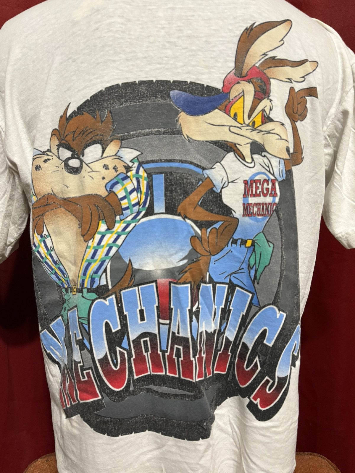 Vintage Vintage Looney Tunes Tshirt 90’s Hot Rods Mechanic Taz Grail Size US L / EU 52-54 / 3 - 7 Thumbnail