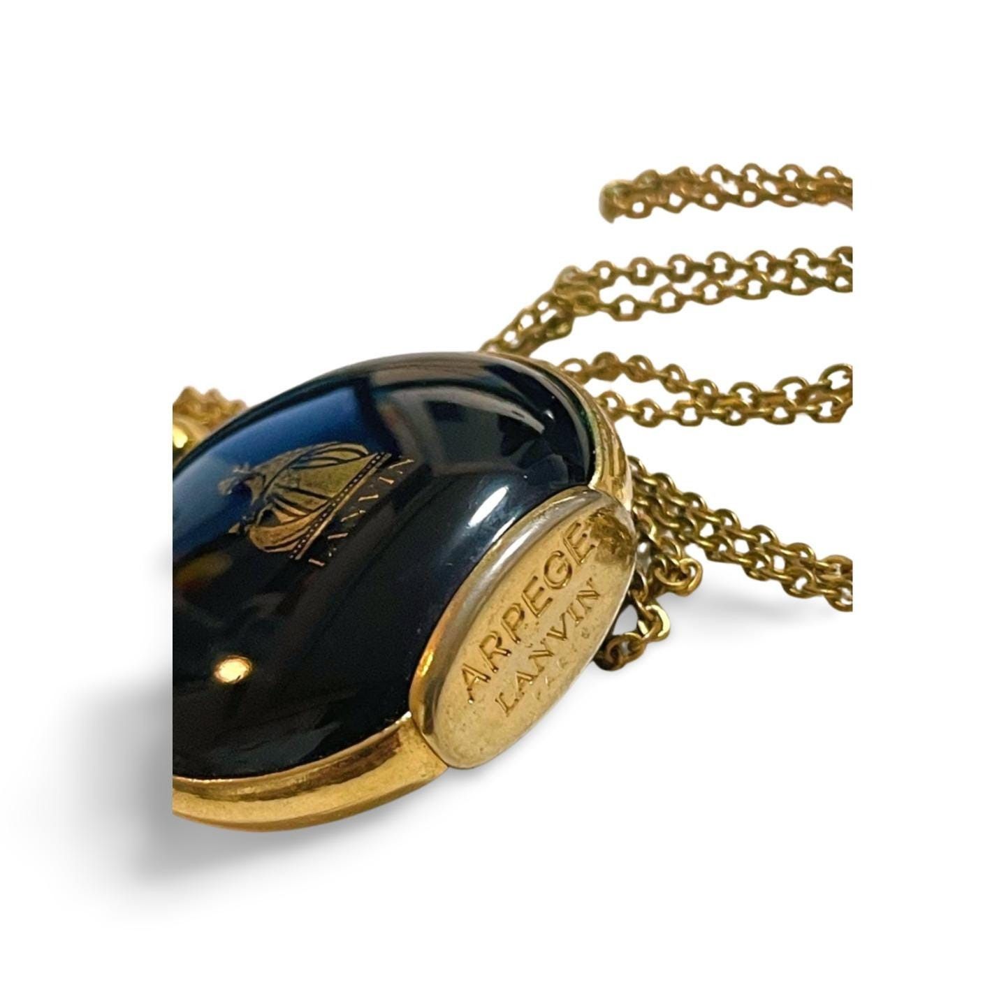 Lanvin 80’s vintage Lanvin g necklace with logo perfume bottle Size ONE SIZE - 8 Thumbnail