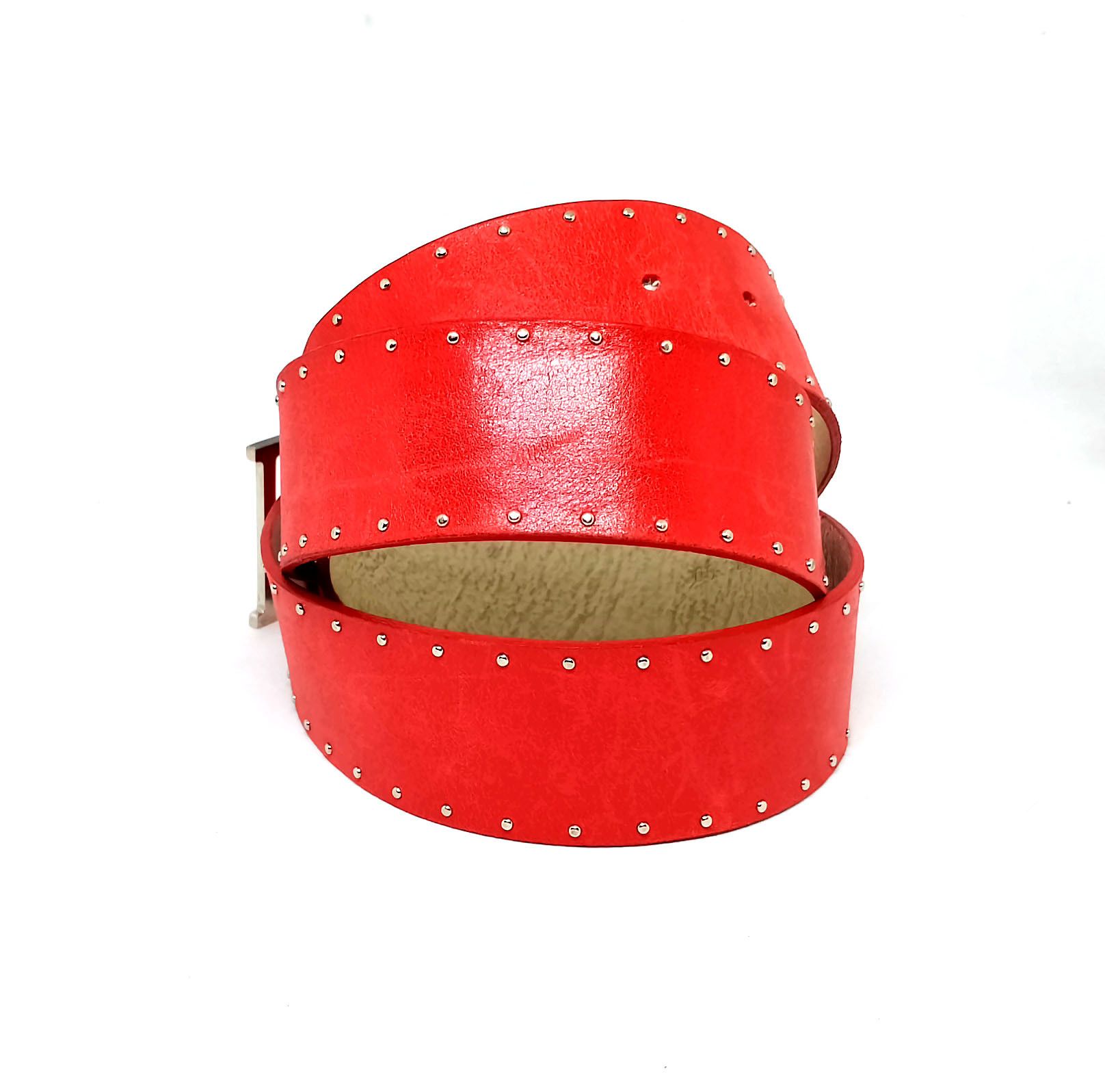 Orciani Vintage 1980s Claudio Orciani Red Leather Belt Size ONE SIZE - 6 Thumbnail