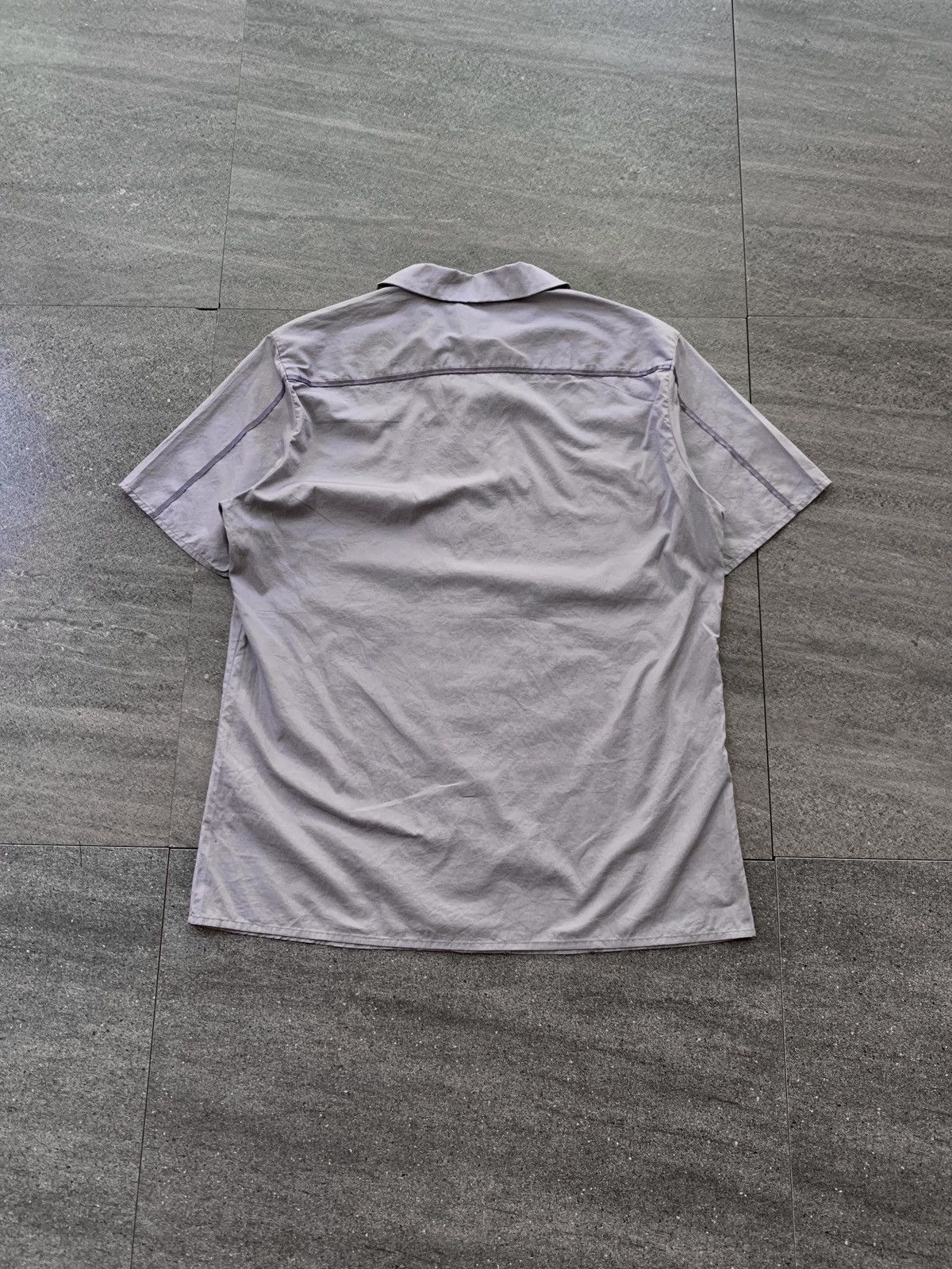 Yohji Yamamoto FREE TAX! AAR Ribbon Paneled Open Collar Shirt Size US M / EU 48-50 / 2 - 6 Thumbnail