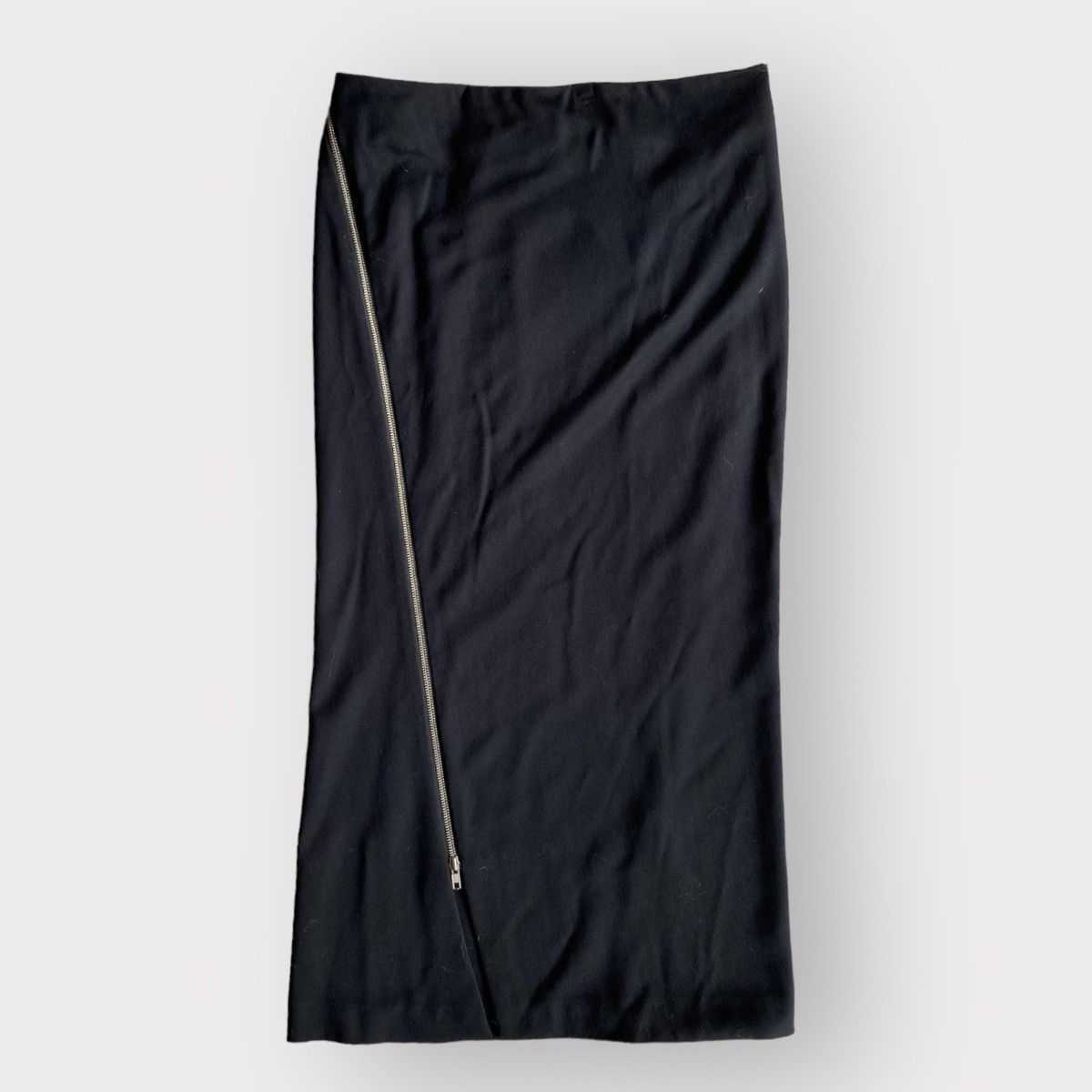 Ann Demeulemeester Diagonal Double Zip Wool Skirt Size 28" / US 6 / IT 42 - 2 Thumbnail