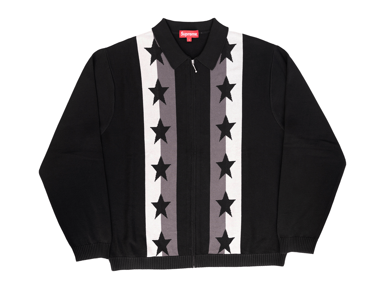 Supreme Supreme Stars Zip Up Sweater Polo | Grailed