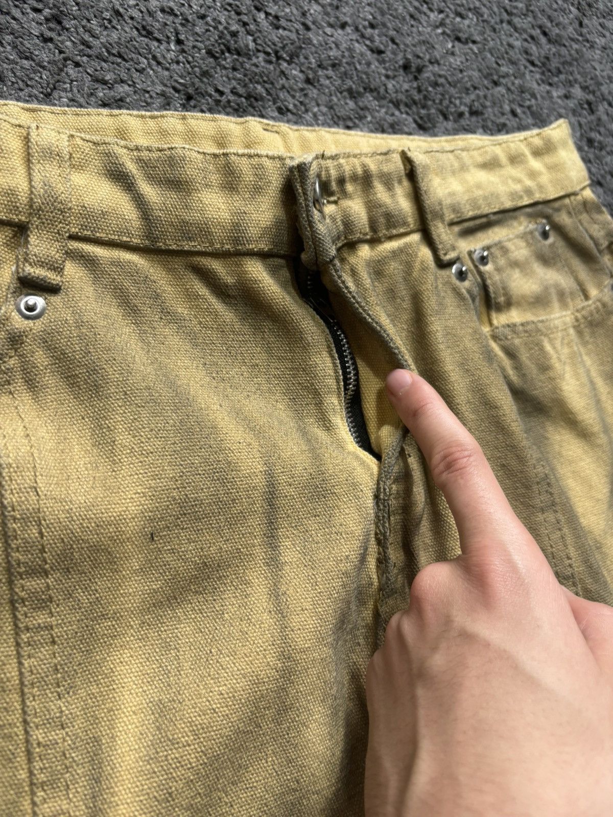 Vintage Vintage wide leg rare flames red yellow baggy cargo jeans Size US 34 / EU 50 - 9 Thumbnail