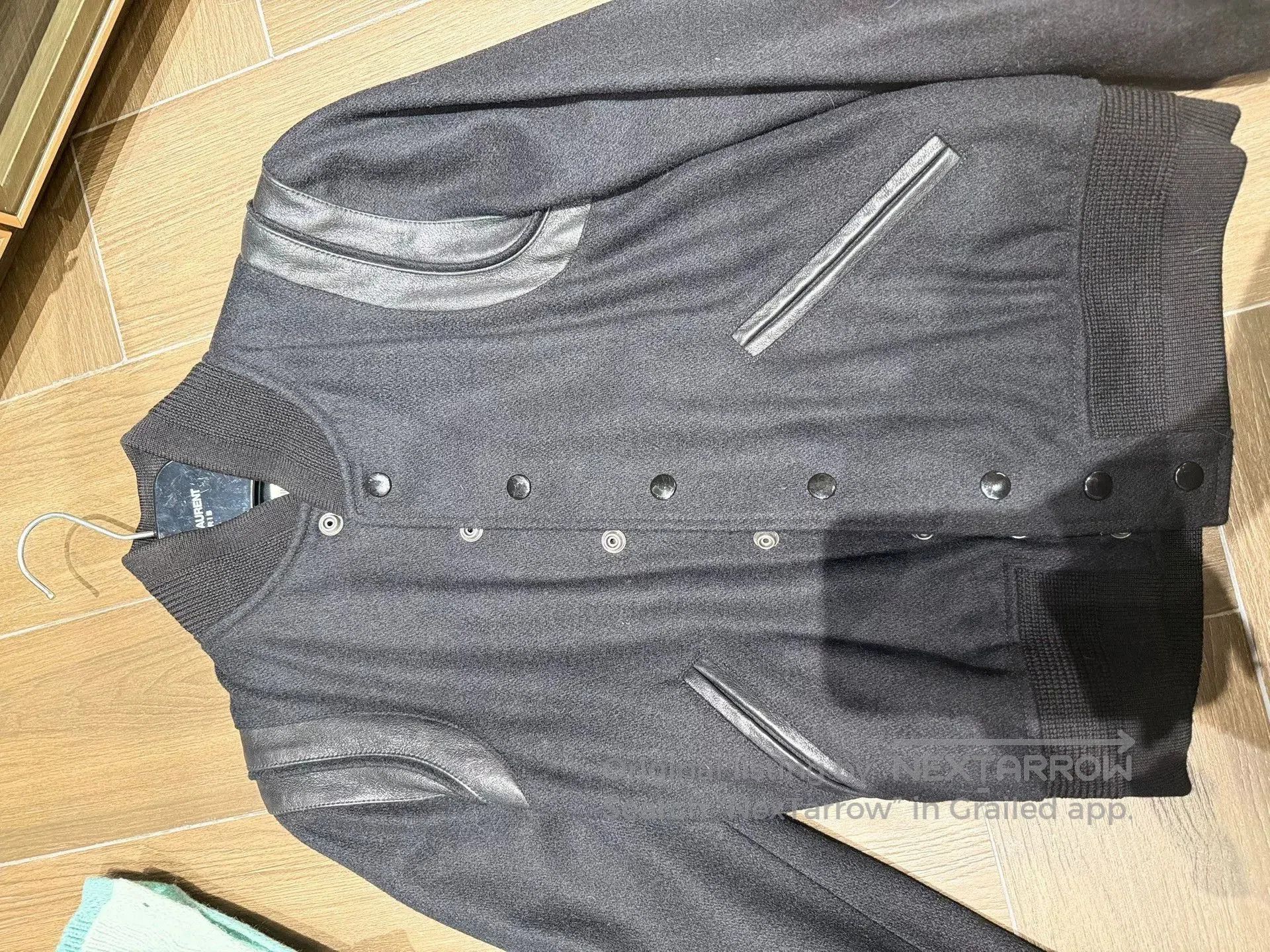 Saint Laurent Paris Saint Laurent Black Leather Sleeve Jacket. Size US M / EU 48-50 / 2 - 7 Thumbnail