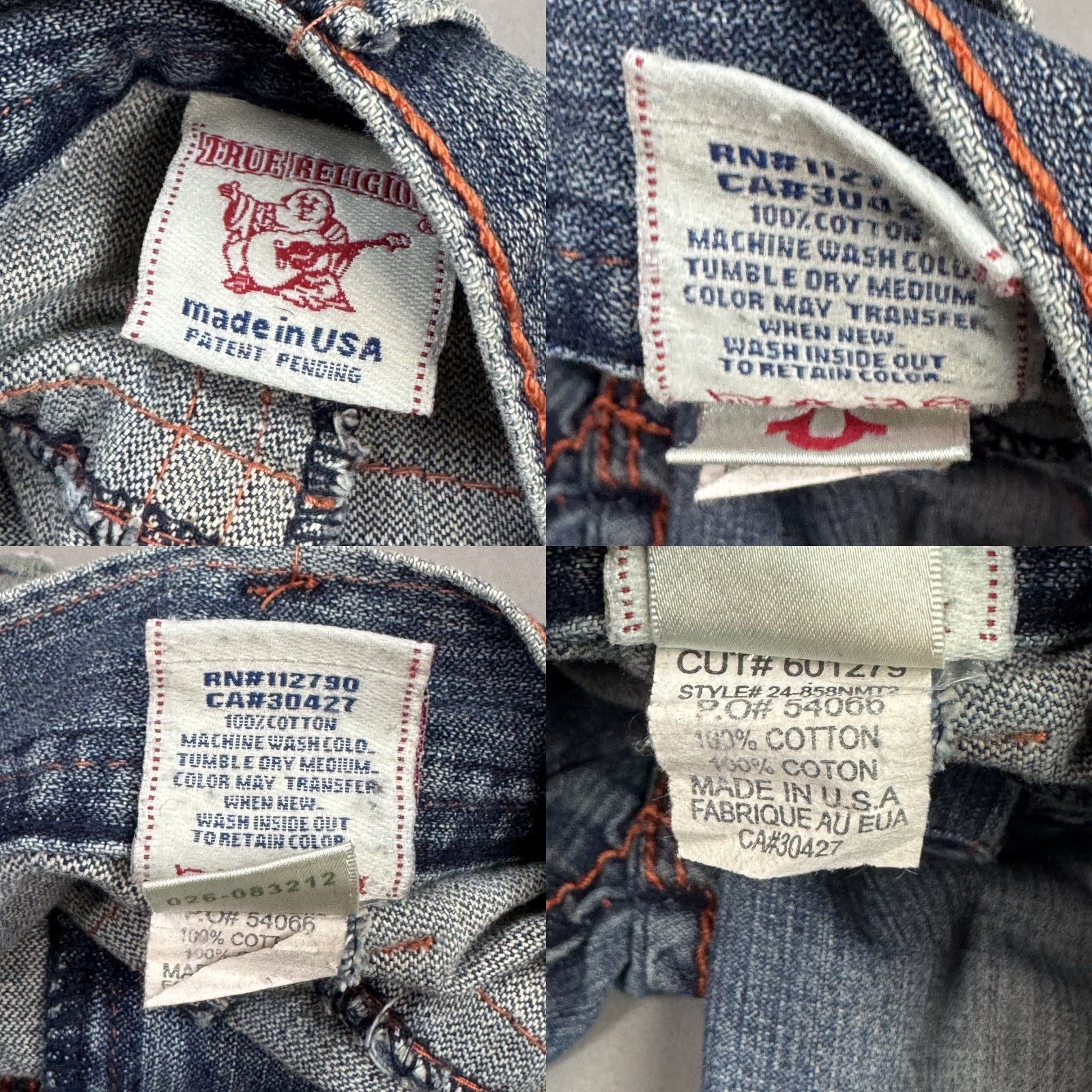 True Religion True Religion Jeans Men 42x34 Bobby Big T Thrashed Destroyed Denim Pants Denim Blue 5-Pocket Regular Fit Straight Mid Rise Jeans Mens Size US 42 / EU 58 - 9 Thumbnail