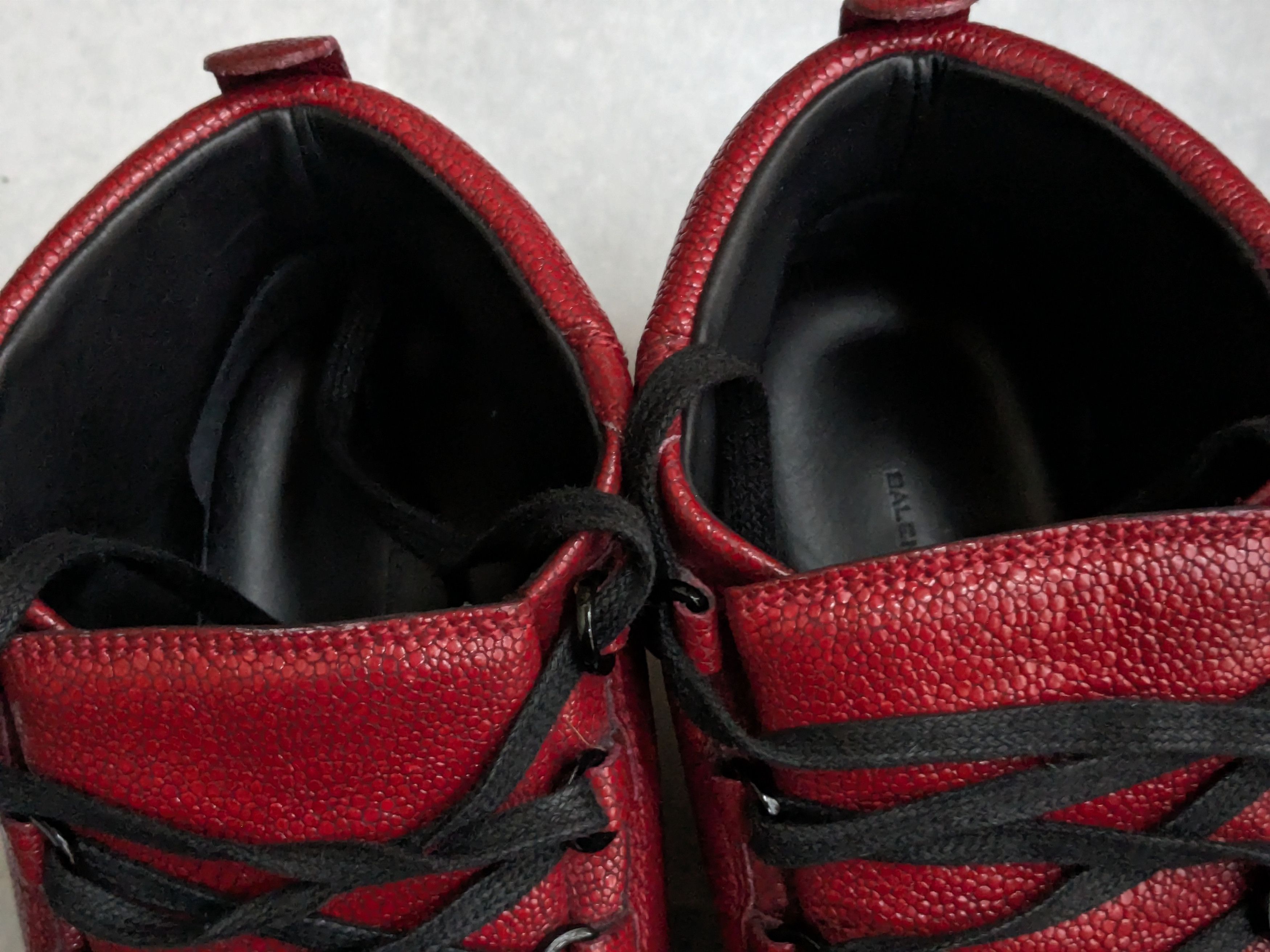 Balenciaga Balenciaga Arena Red 12 High Top Leather Black Size US 12 / EU 45 - 7 Thumbnail