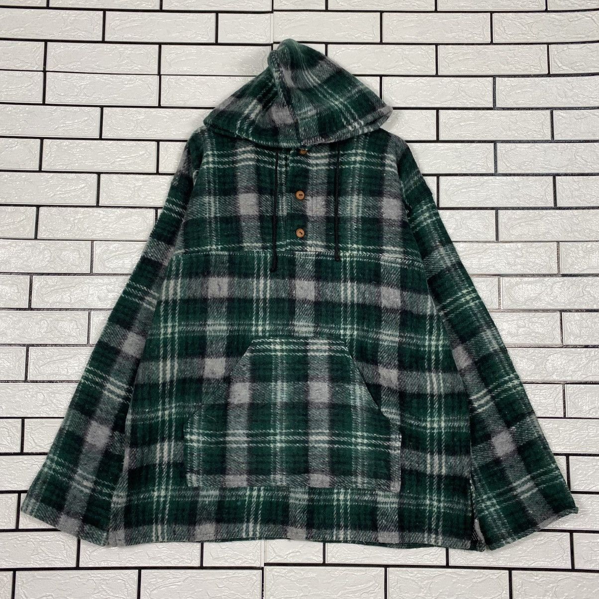Japanese Brand Vintage Anorak Jacket Wool Tartan Unbranded Issey Miyake Size US XL / EU 56 / 4 - 2 Thumbnail