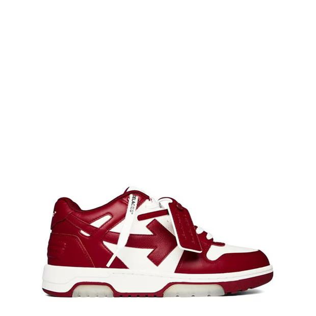 image of Off White O1G2R1Mq0524 Trainers In White & Burgundy Shoes in White/Burgundy, Men's (Size 8)