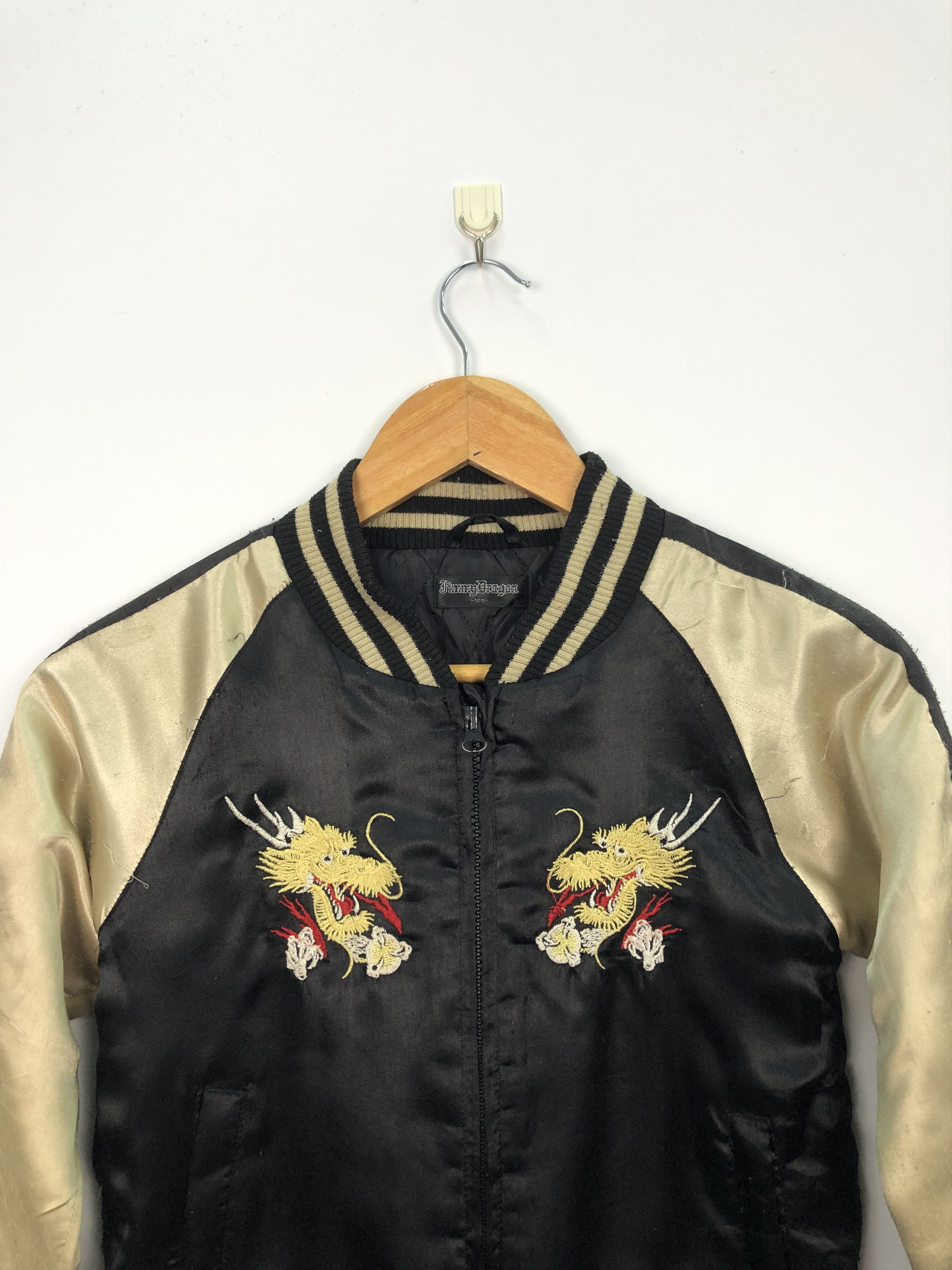 Vintage Vintage Sukajan Jacket Kids Japanese Dragon J0116 Size US XXS / EU 40 - 3 Thumbnail