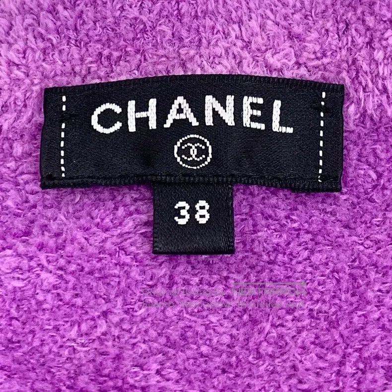 Chanel Chanel Purple cotton round-neck single-breasted long-sleev Size XS / US 0-2 / IT 36-38 - 5 Thumbnail