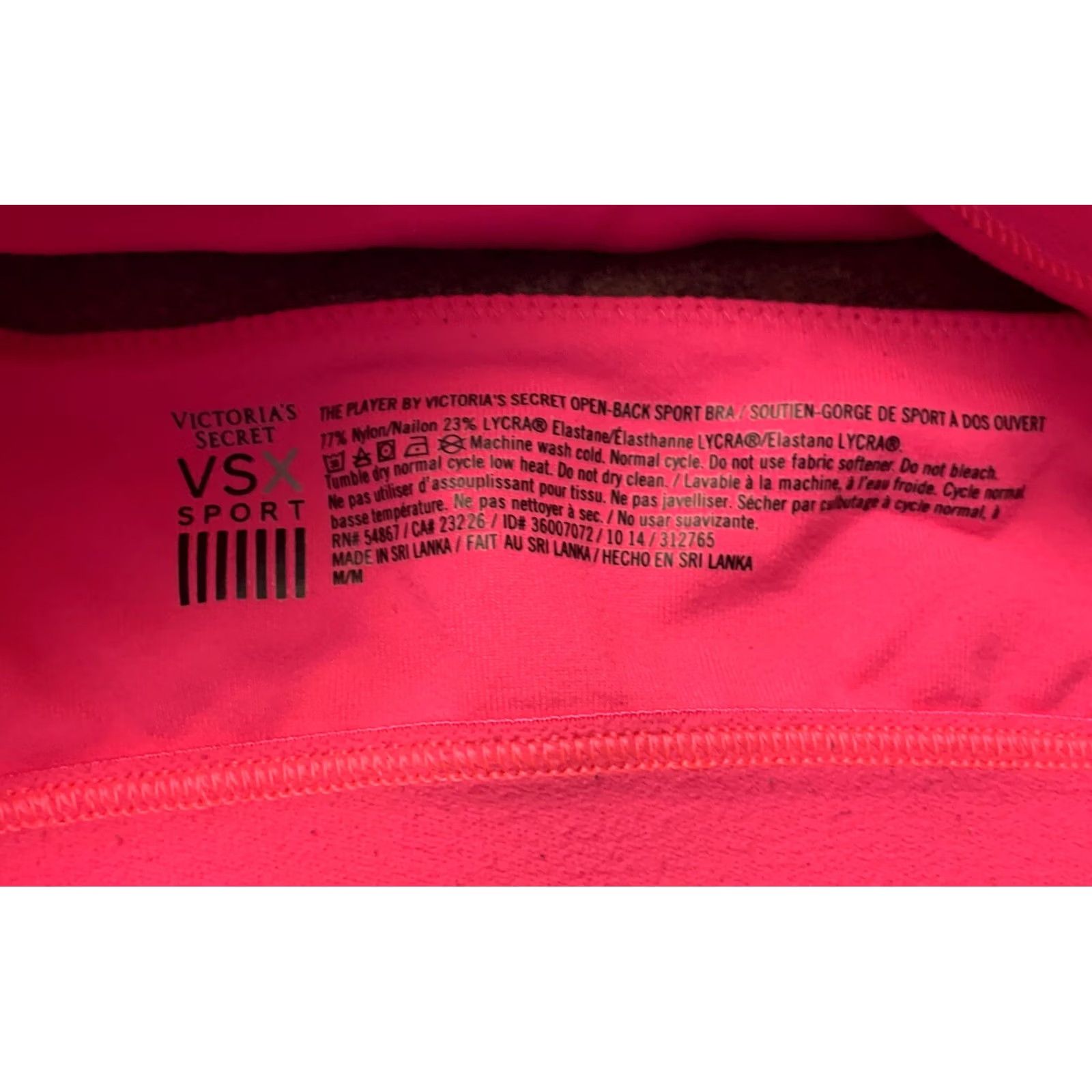 Victoria's Secret Victoria's Secret Sport Bra Pink Player VSX Medium & Black C9 Shape athletic Shirt Womens Medium Pink Athletic Sports Bra Size ONE SIZE - 4 Thumbnail