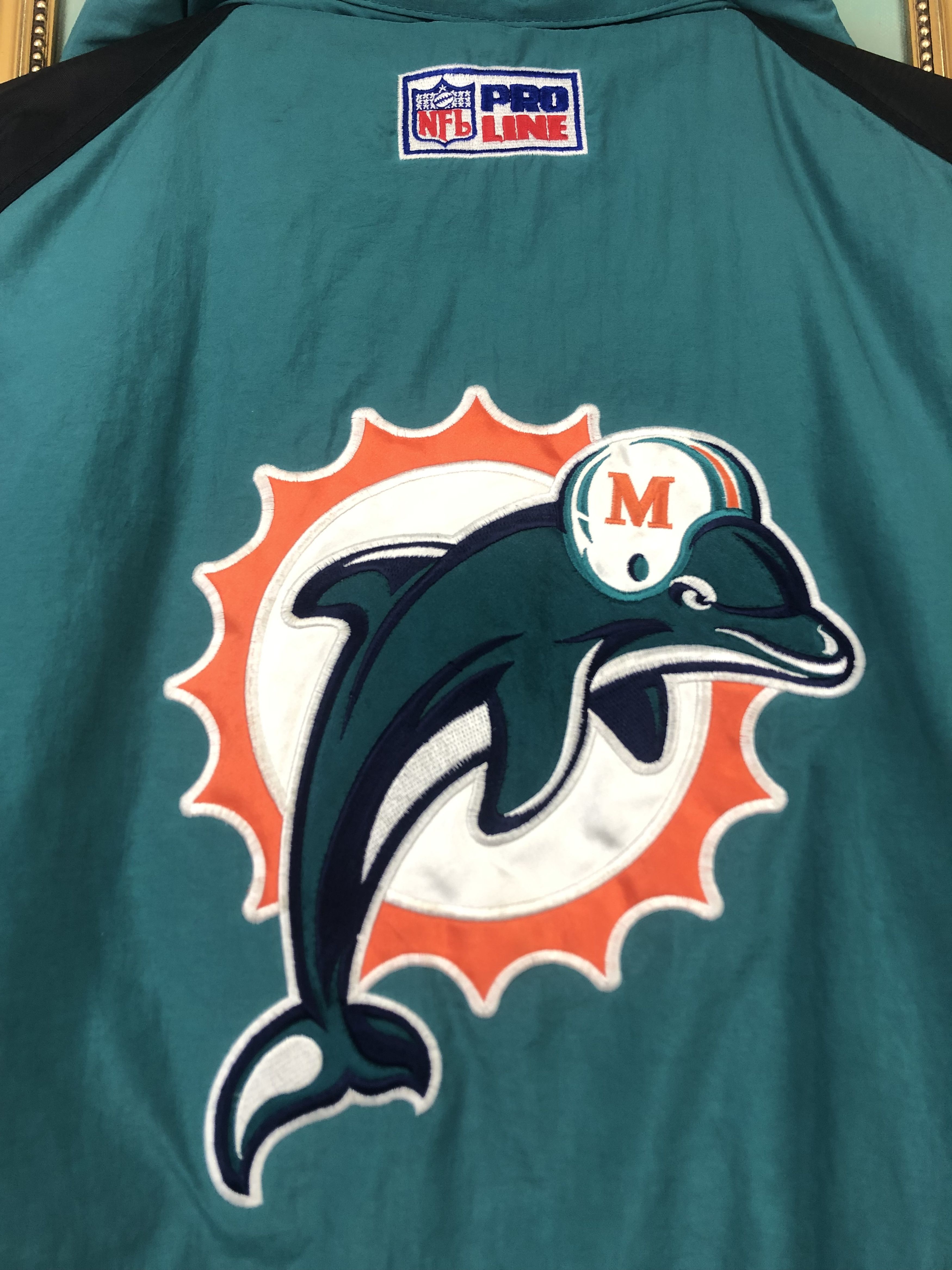 Starter × Vintage Vintage 90s Starter Miami Dolphins Hooded Jacket Bomber Rare Size US XXL / EU 58 / 5 - 22 Thumbnail