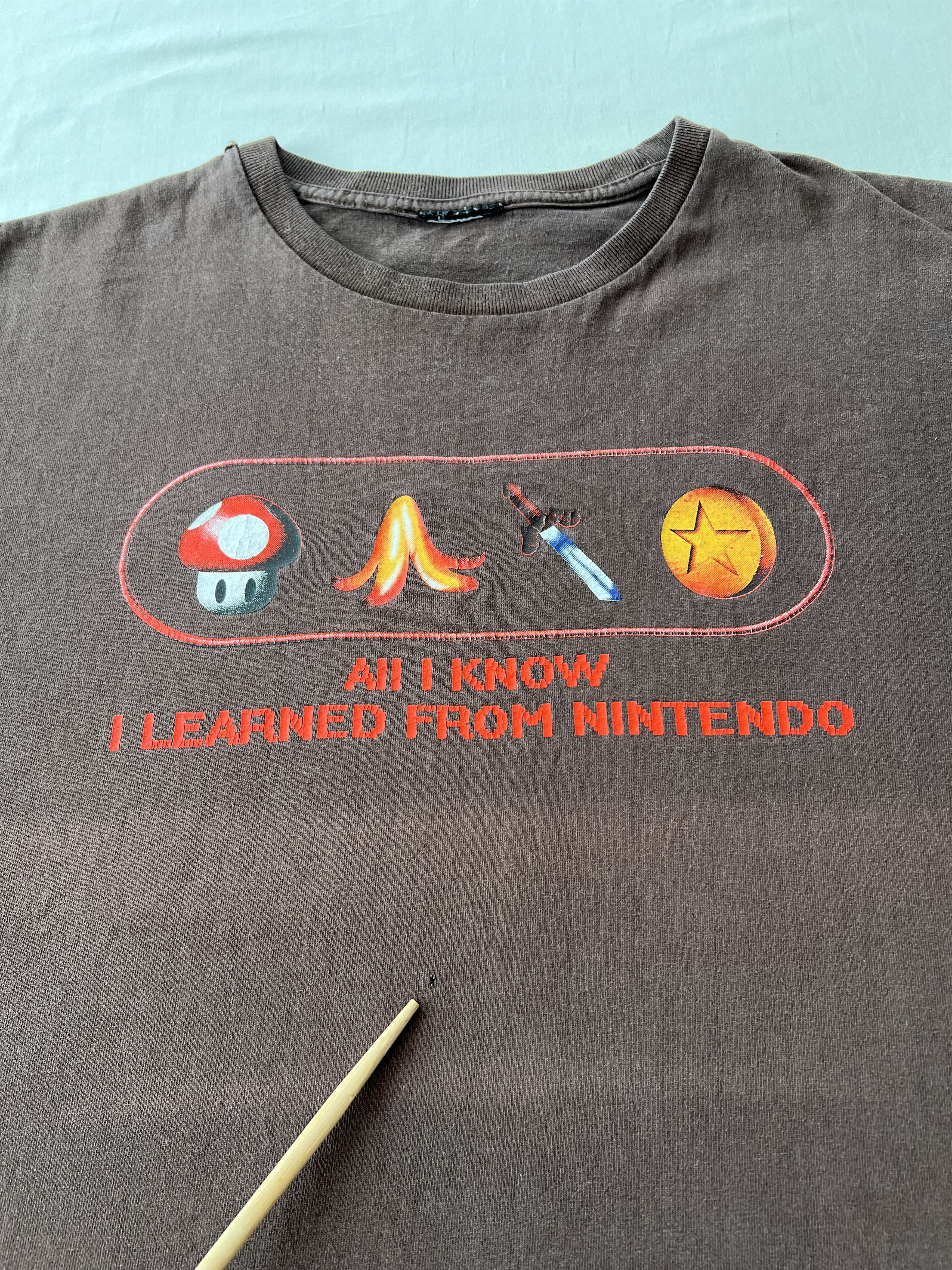 Nintendo Vintage 2000s Super Mario Bros Nintendo Brown T-shirt Size US L / EU 52-54 / 3 - 8 Thumbnail