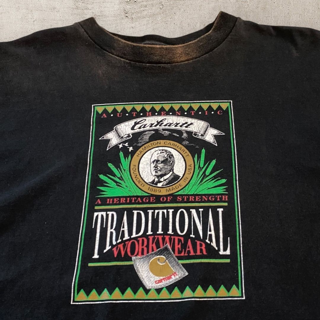 Carhartt × Vintage Vintage Rare Carhartt Heritage Of Strength Workwear T Shirt Size US XL / EU 56 / 4 - 2 Thumbnail