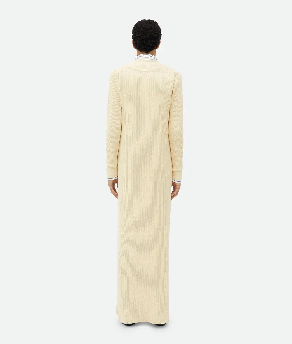 Bottega Veneta o1n1vont1225 Cotton Knitted Dress in Beige Size US 34 / EU 50 - 2 Thumbnail