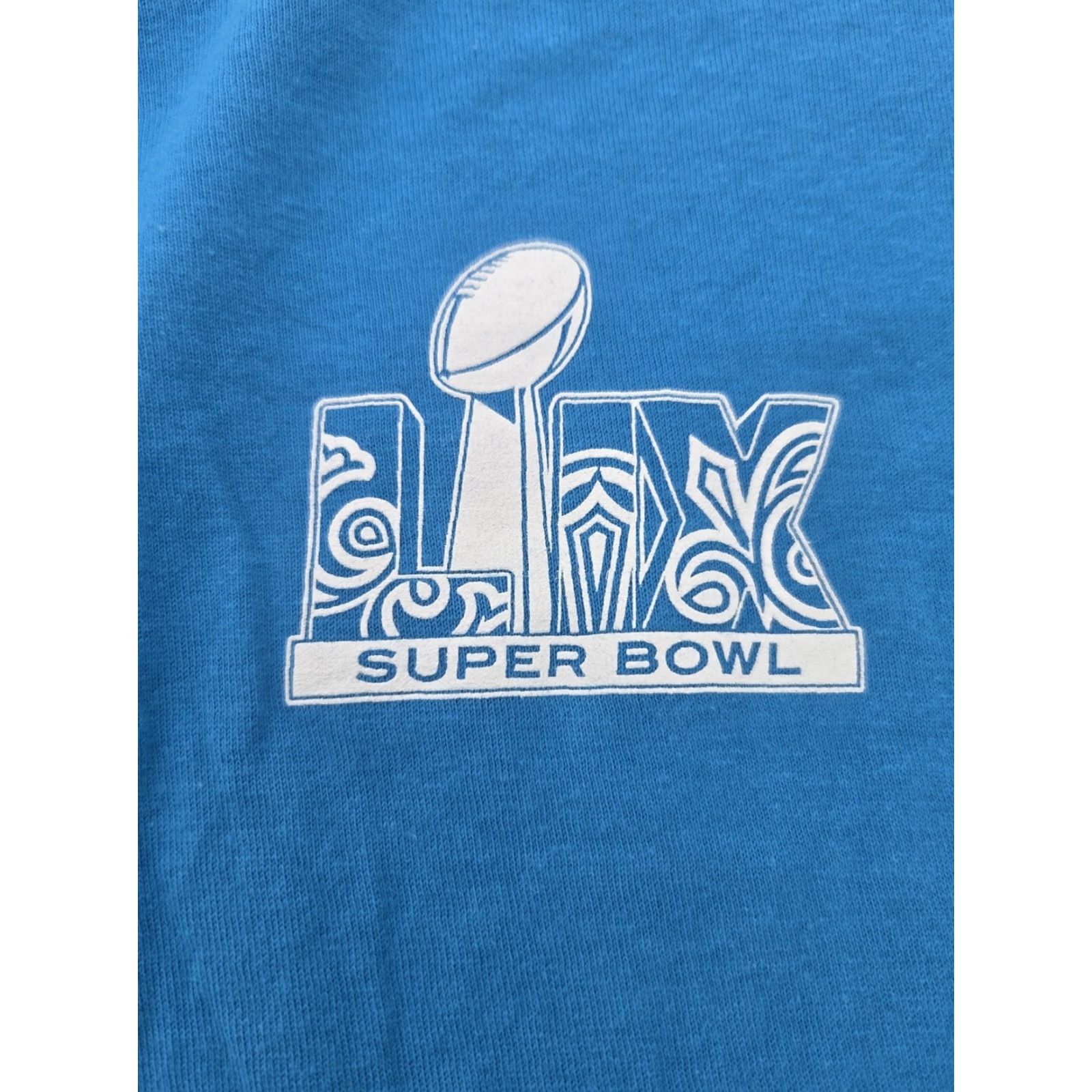 Tultex Super Bowl 2026 Bud Light Beer Sponsor T Shirt Mens XL Blue NFL Short Sleeve Tultex Crew Neck Solid Double-Sided Size US XL / EU 56 / 4 - 4 Thumbnail