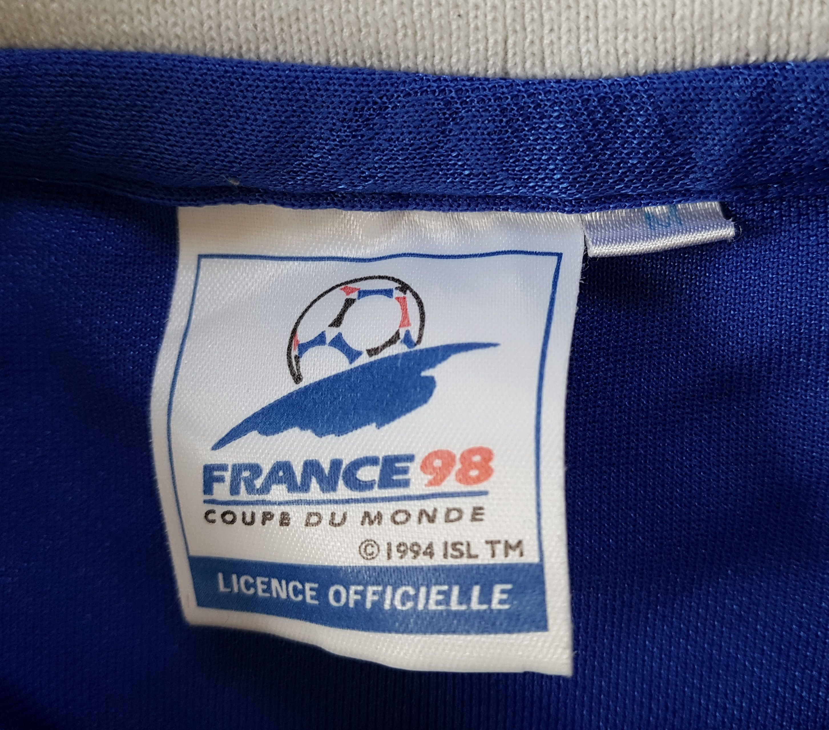 Vintage FRANCE 98 COUPE DU MONDE/WORLD CUP soccer football jersey Size US M / EU 48-50 / 2 - 8 Thumbnail