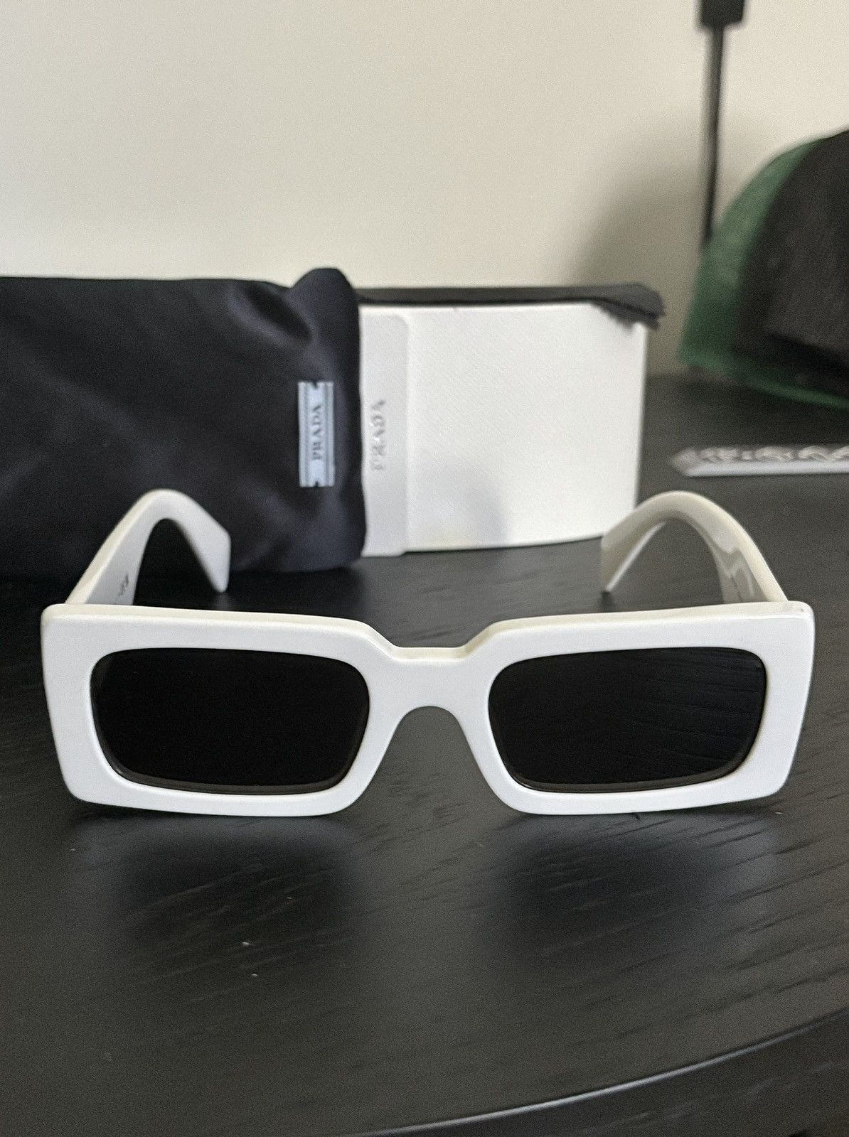 Prada PRADA WHITE DISCO SUNGLASSES Size ONE SIZE - 5 Thumbnail