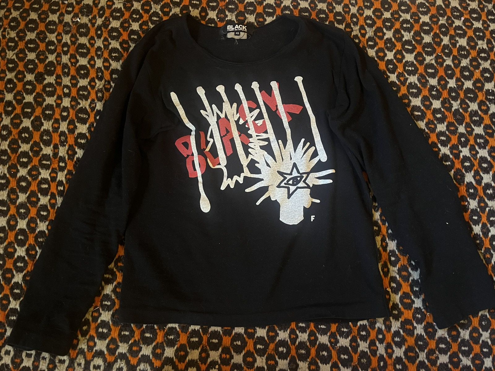 Comme des Garcons Black Vintage CDG Black graphic woman’s top Size XS / US 0-2 / IT 36-38 - 1 Thumbnail