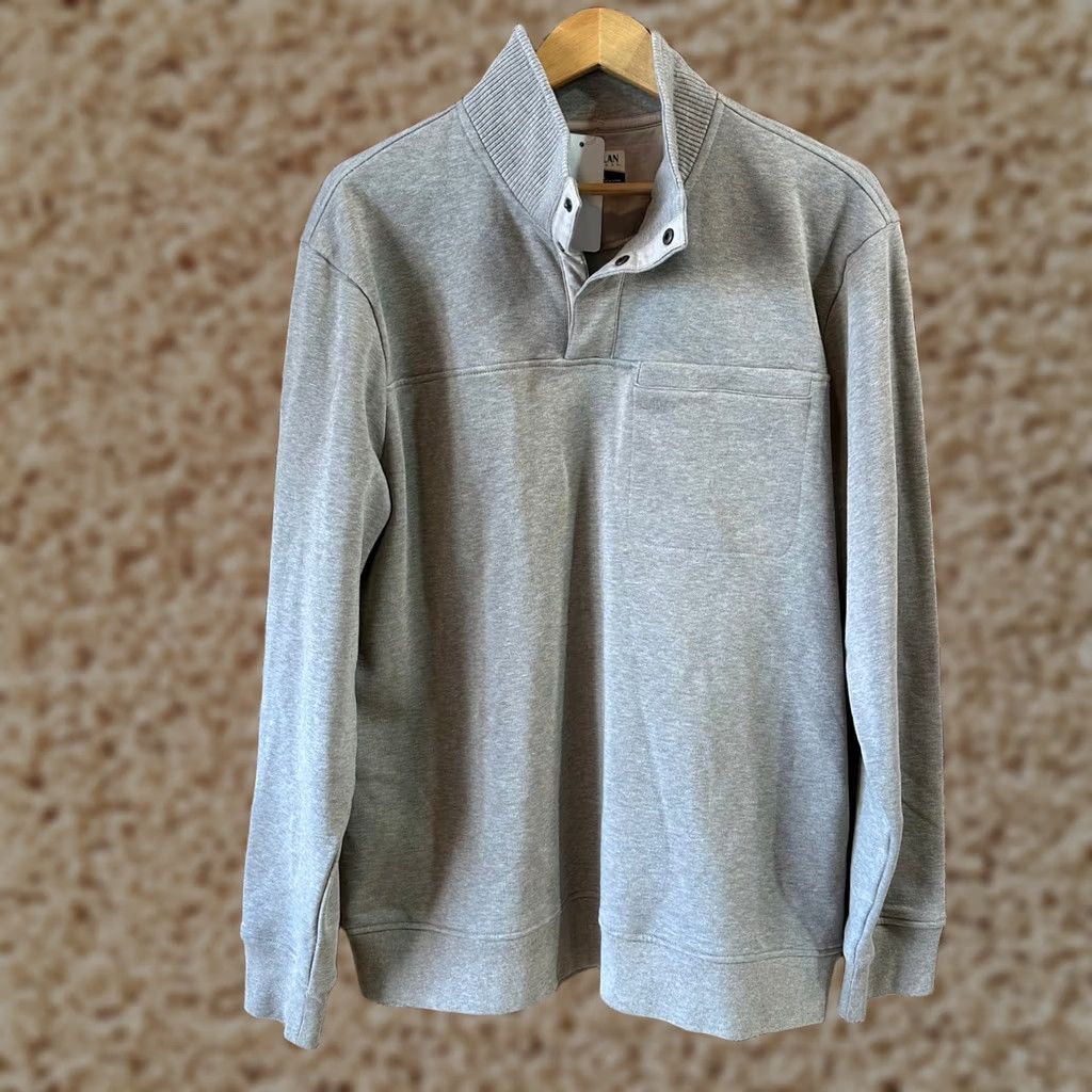 Vintage Magellan Sweatshirt Pullover 1/4 snap Tan Campfire Mens Large Size US L / EU 52-54 / 3 - 1 Thumbnail