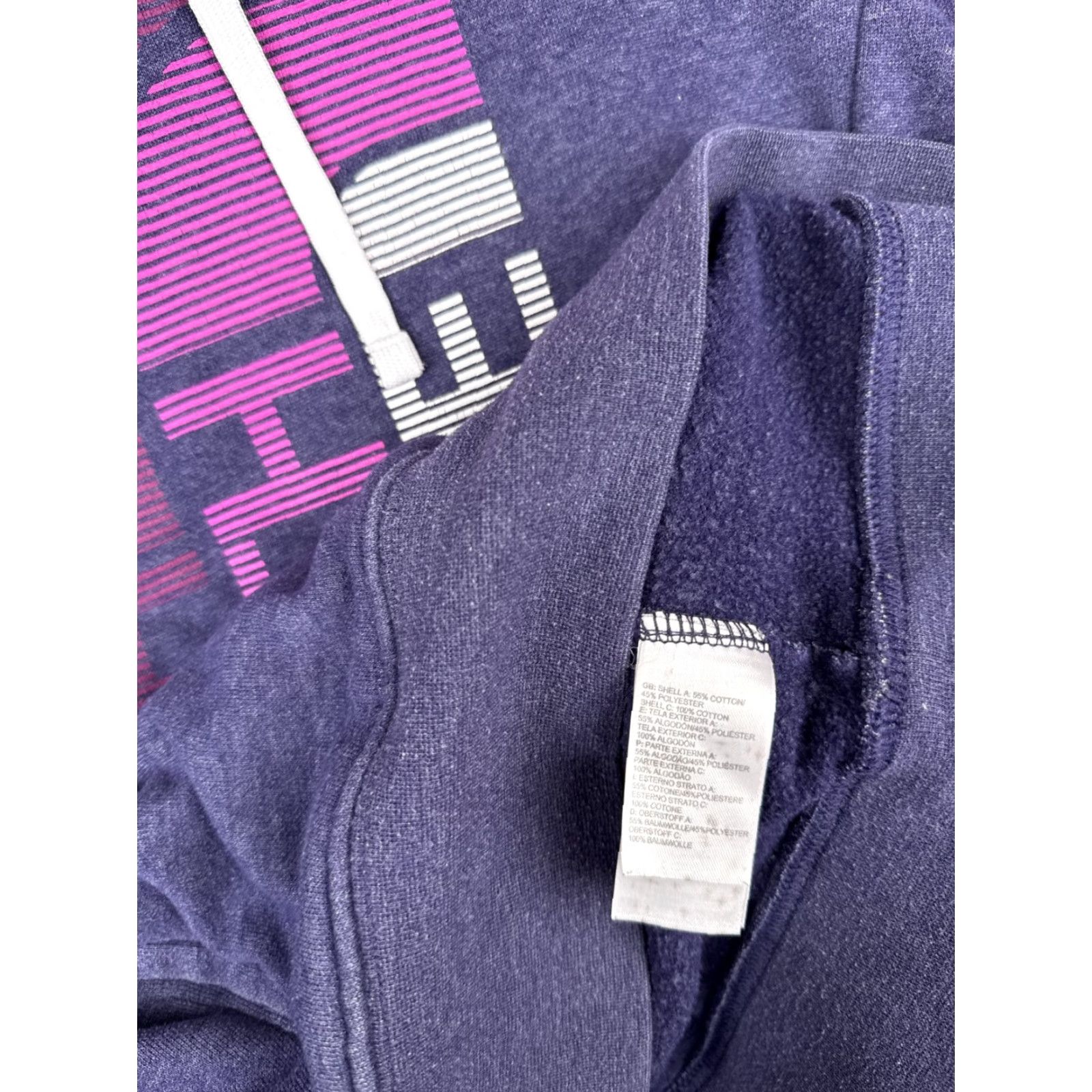 The North Face The North Face Hoodie Women Small Purple Pullover Pockets Cotton Blend Logo Sweatshirt Pullover Size S / US 4 / IT 40 - 6 Thumbnail