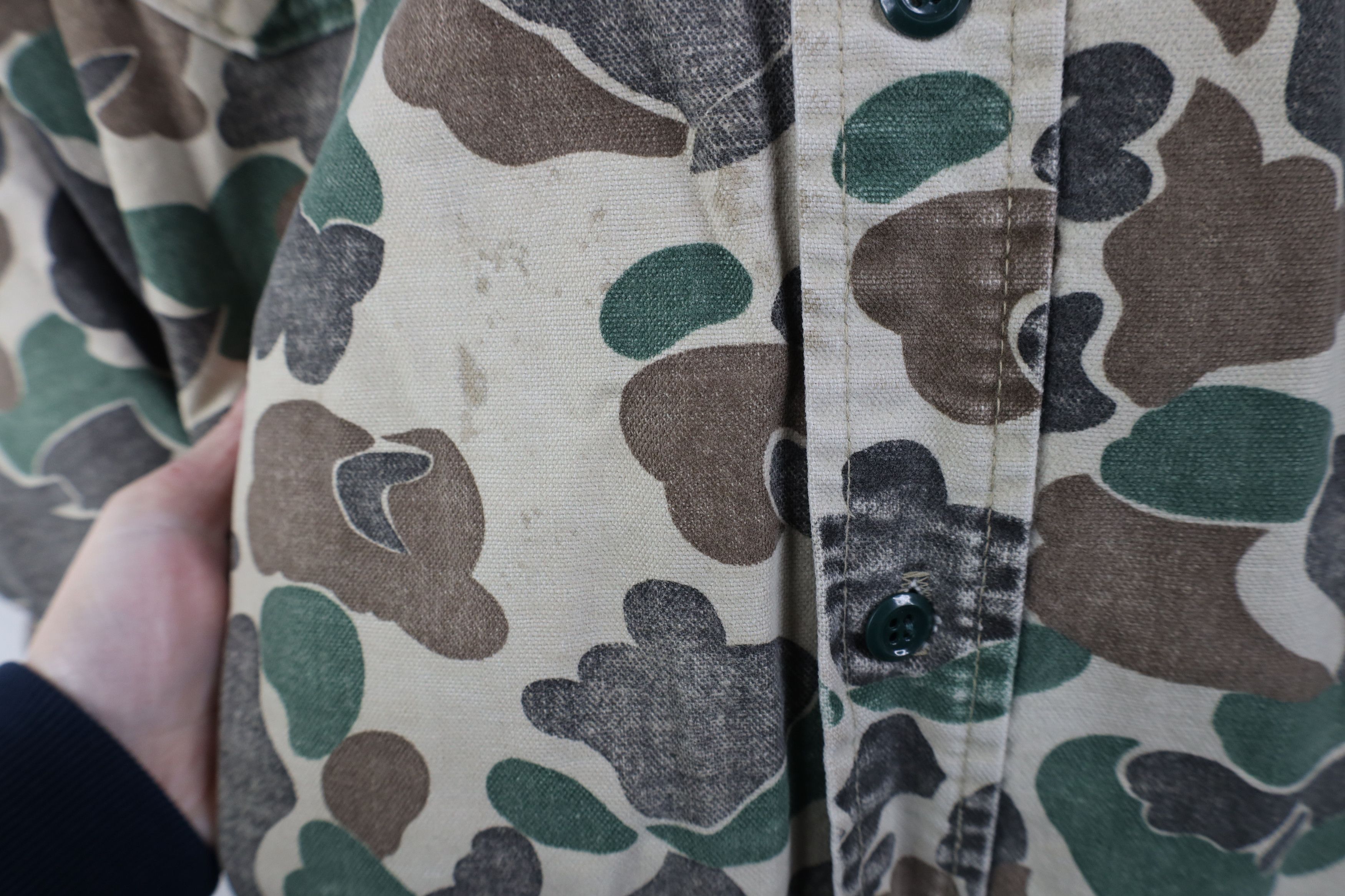 Vintage Vintage 70s Streetwear Camouflage Chamois Cloth Button Shirt Size US L / EU 52-54 / 3 - 8 Thumbnail