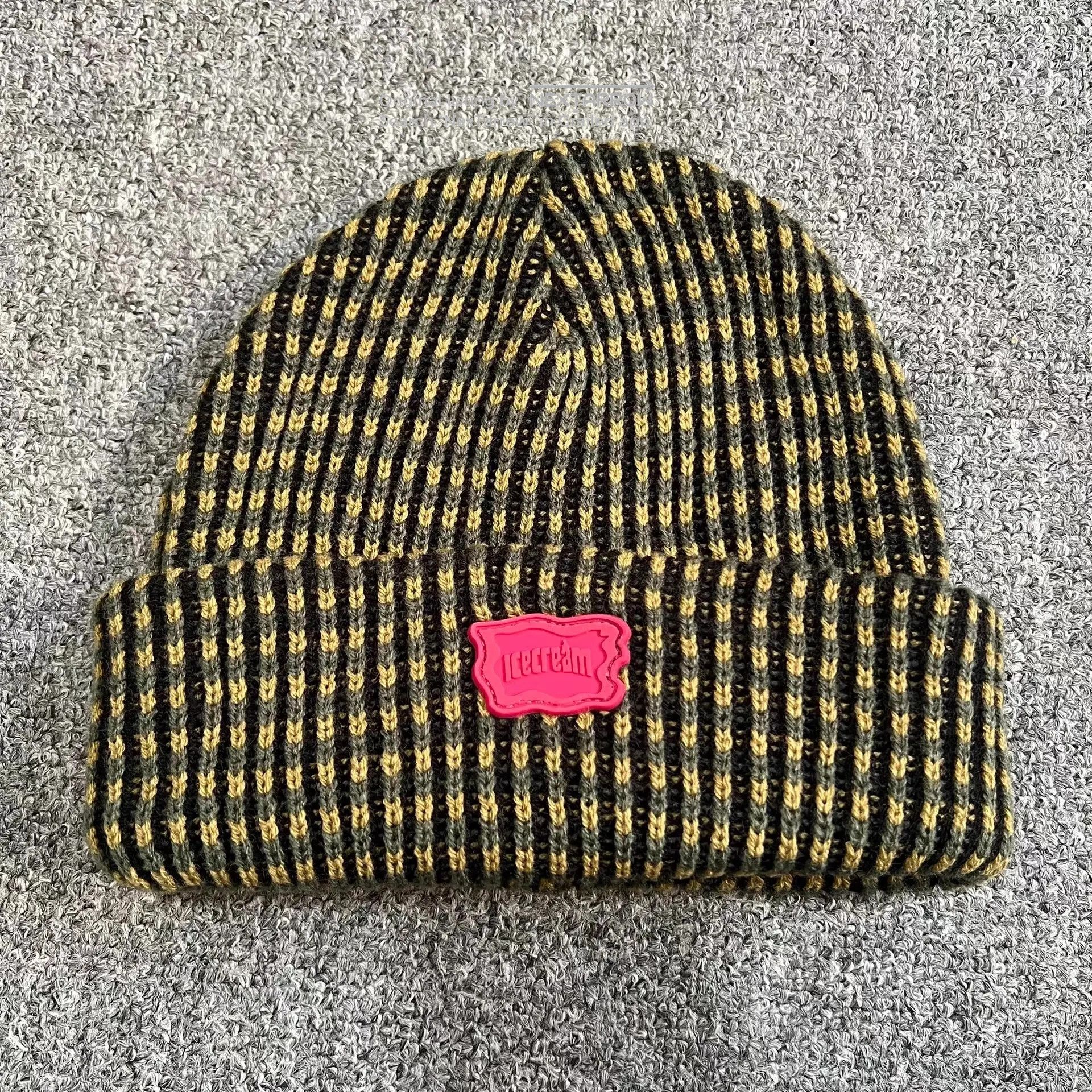Bbc Icecream Speckled Ic Rubber Patch Knit Beanie Q7, Men's — image 6 of 6