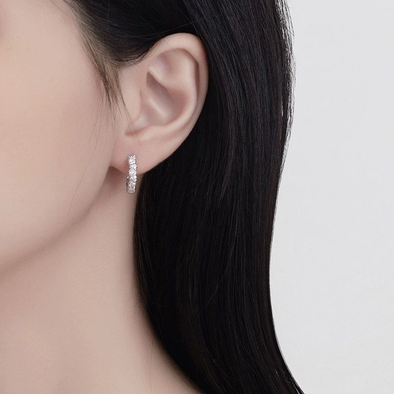Other 14mm Small Silver Hoop Earrings for Women Simple Style Size ONE SIZE - 4 Thumbnail