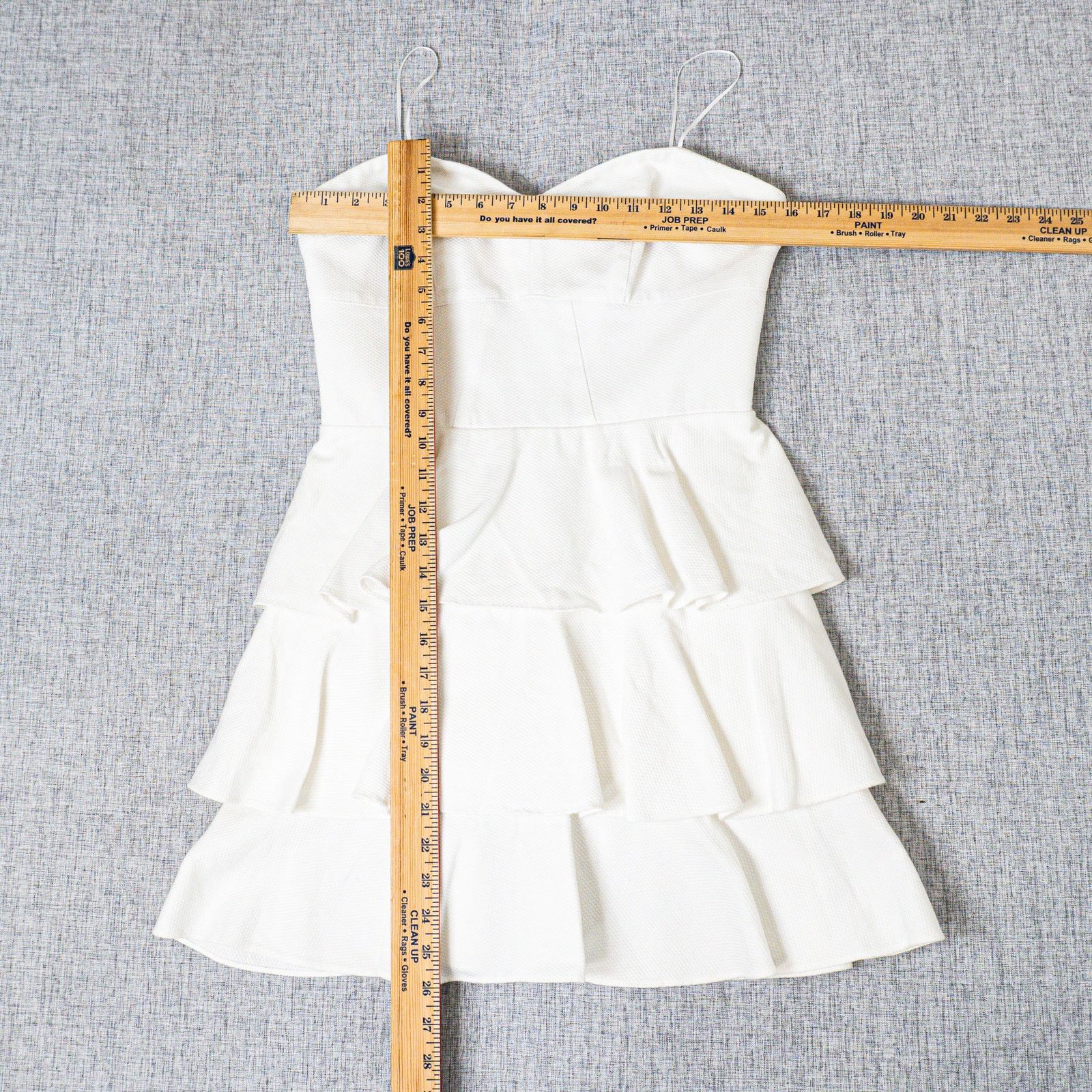 Amanda Uprichard Tiered Pleated Mini Dress in White Pique