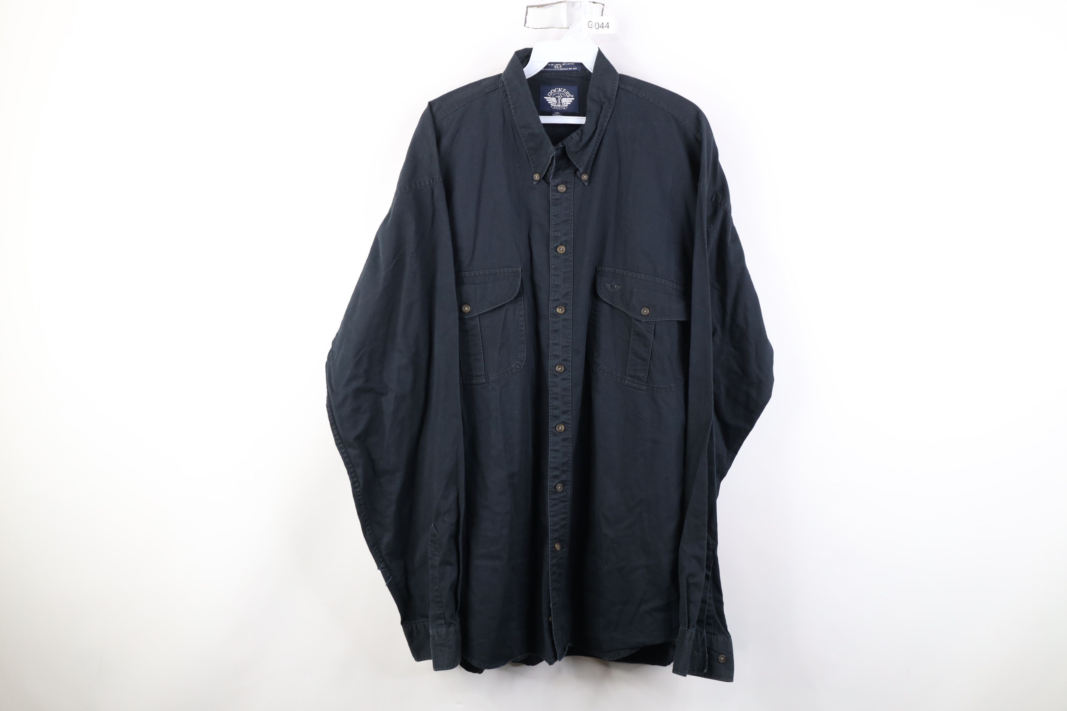 Vintage Vintage 90s Streetwear Big Pocket Button Down Shirt Black Size US XL / EU 56 / 4 - 1 Thumbnail