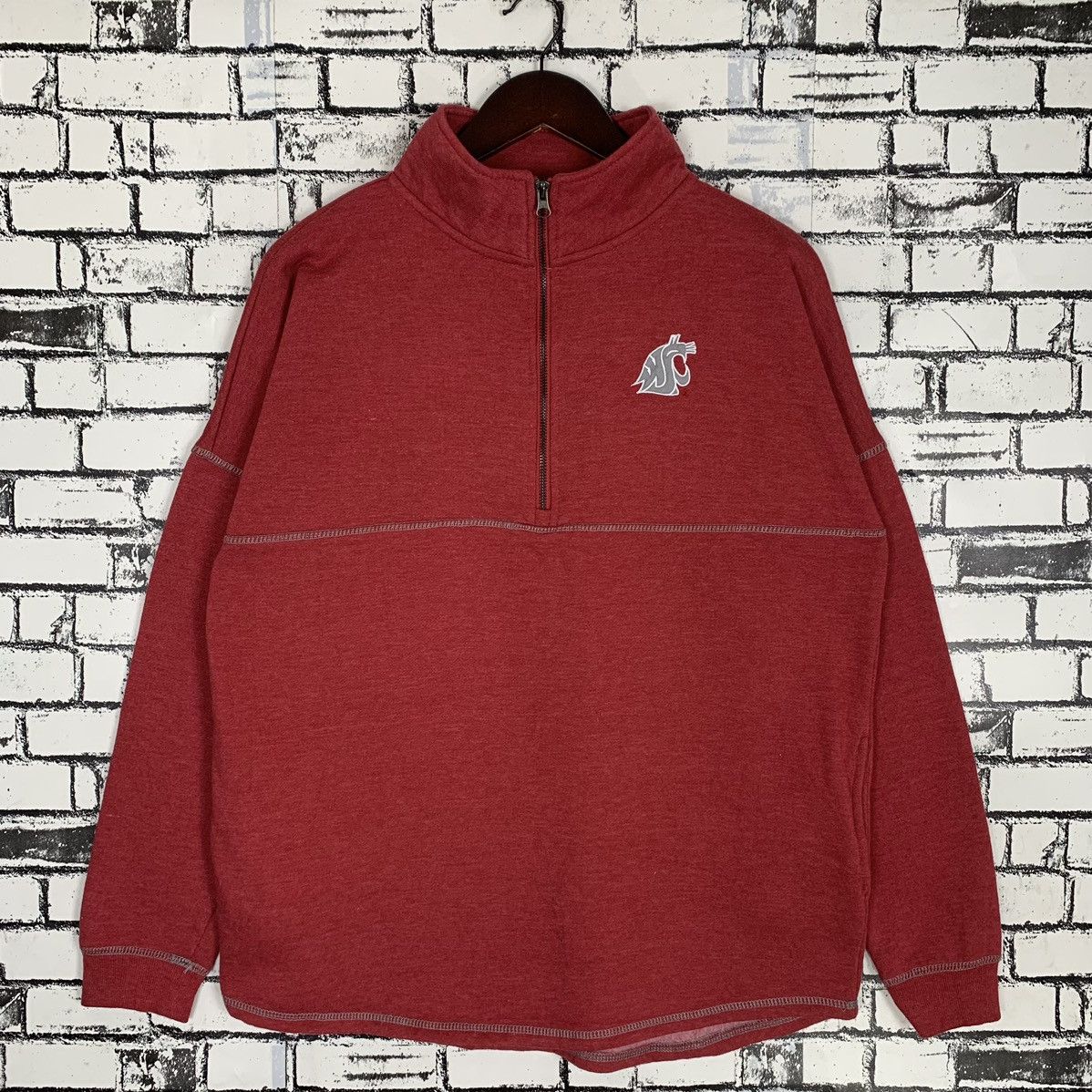 Vintage Washington State University Cougars Small Logo Half Zip Size US L / EU 52-54 / 3 - 1 Thumbnail