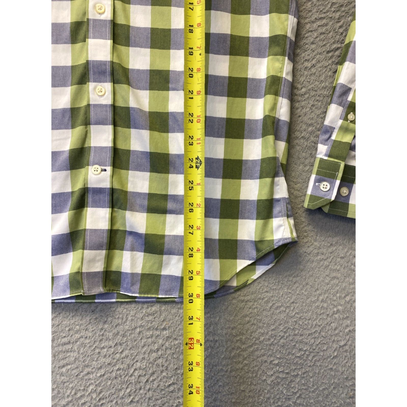 Banana Republic Banana Republic Button Shirt Men’s M Slim Green Blue Gray Check Plaid /167-27 Size US M / EU 48-50 / 2 - 6 Thumbnail