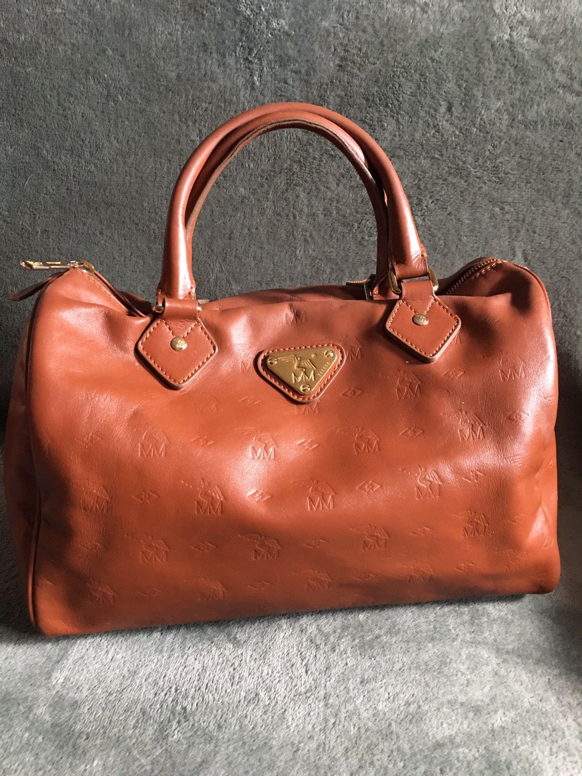 Vintage Maison Mollerus Leather Monogram Vintage Handbag Should Bag Size ONE SIZE - 2 Thumbnail