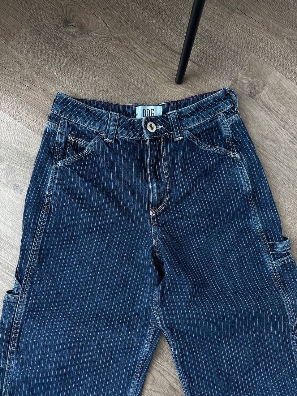 Japanese Brand × Vintage Vintage BDC Blue Baggy Carpenter Striped Pants Size US 32 / EU 48 - 6 Thumbnail
