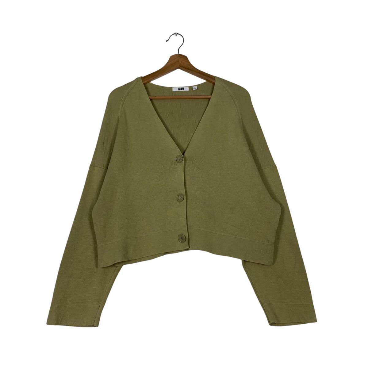 Uniqlo UNIQLO U Lemaire Green Cropped Cardigan #1187-C54 Size M / US 6-8 / IT 42-44 - 1 Thumbnail