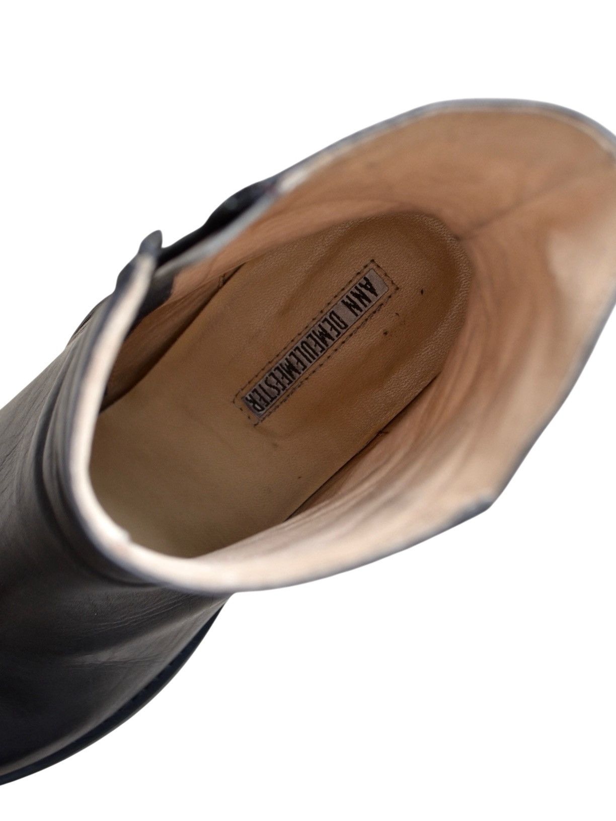 Ann Demeulemeester Early 2010’s Ann Demeulemeester Black Leather Ankle Boots Size US 7 / IT 37 - 7 Thumbnail