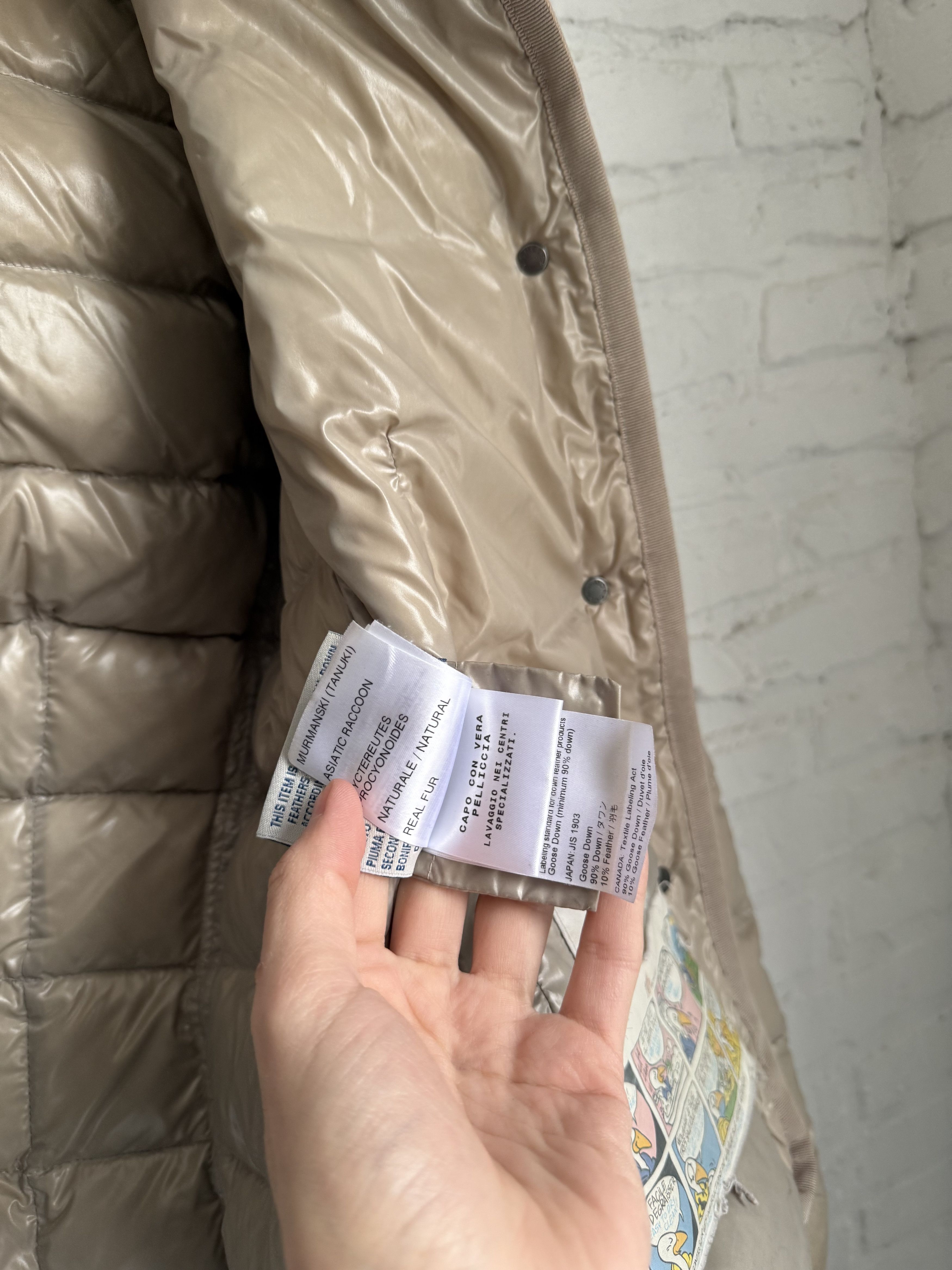 Moncler Moncler Armoise Giubbotto Beige Fur Hood Down Puffer Jacket Size S / US 4 / IT 40 - 7 Thumbnail