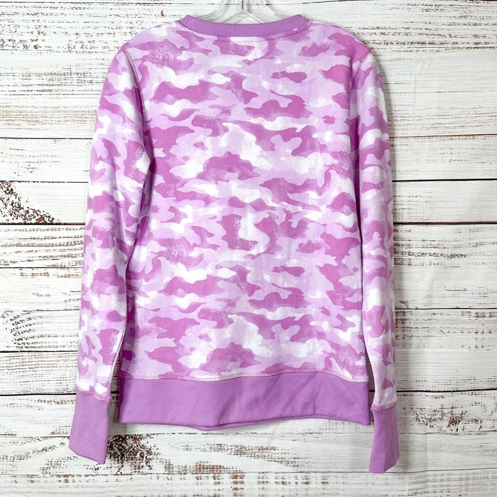 Tek Gear Tek Gear Fleece Pullover Sweatshirt Camo Purple, Size Small Size S / US 4 / IT 40 - 8 Thumbnail