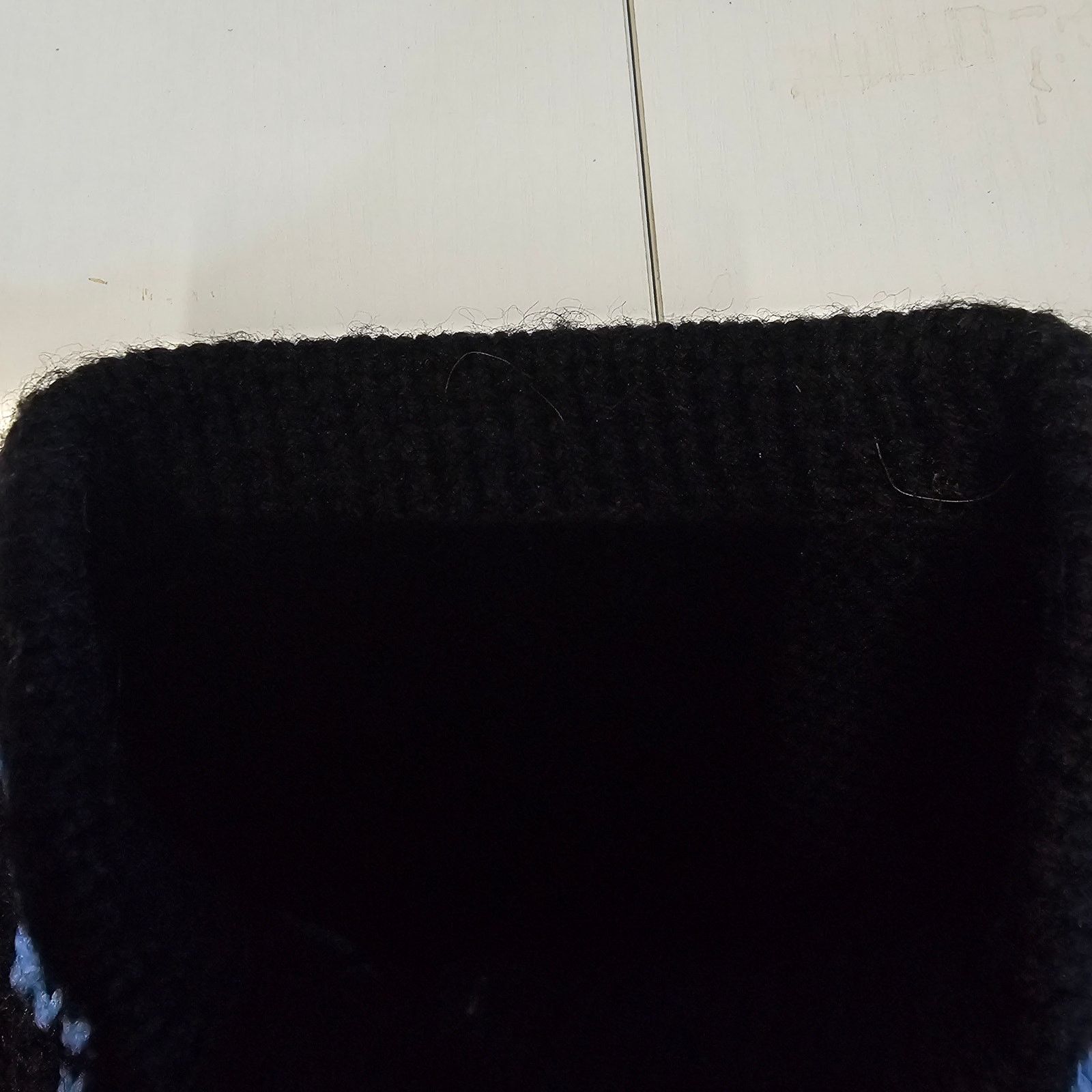 Vintage Vintage Wool Knit Cardigan Sweater Black Blue Floral Aran M Size M / US 6-8 / IT 42-44 - 3 Thumbnail