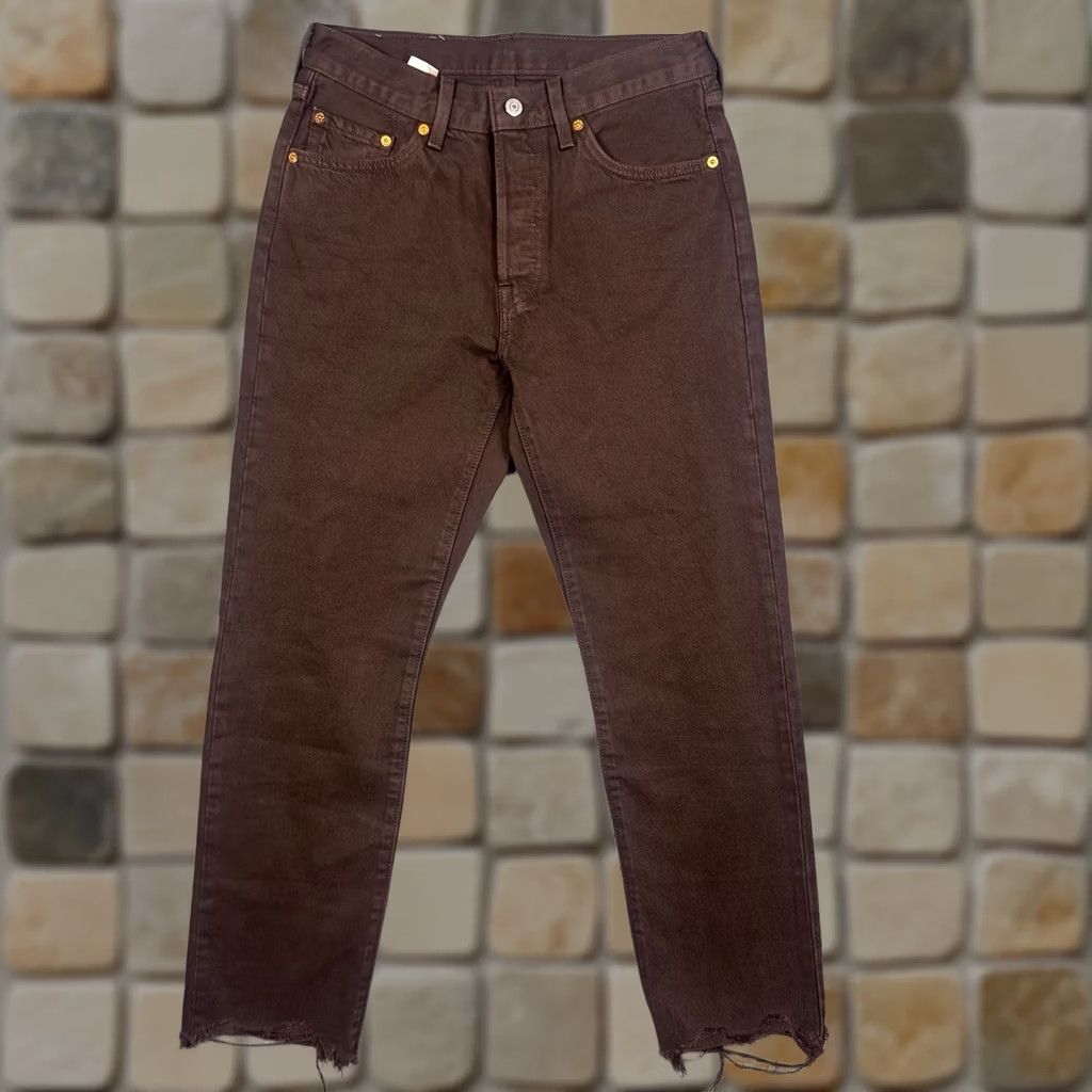 Levi's Levi'S 501xx Jeans - Mens - Y2K Grunge Denim - Button Fly - Medium 28x30 - Brown - Genuine - Size US 28 / EU 44 - 1 Thumbnail
