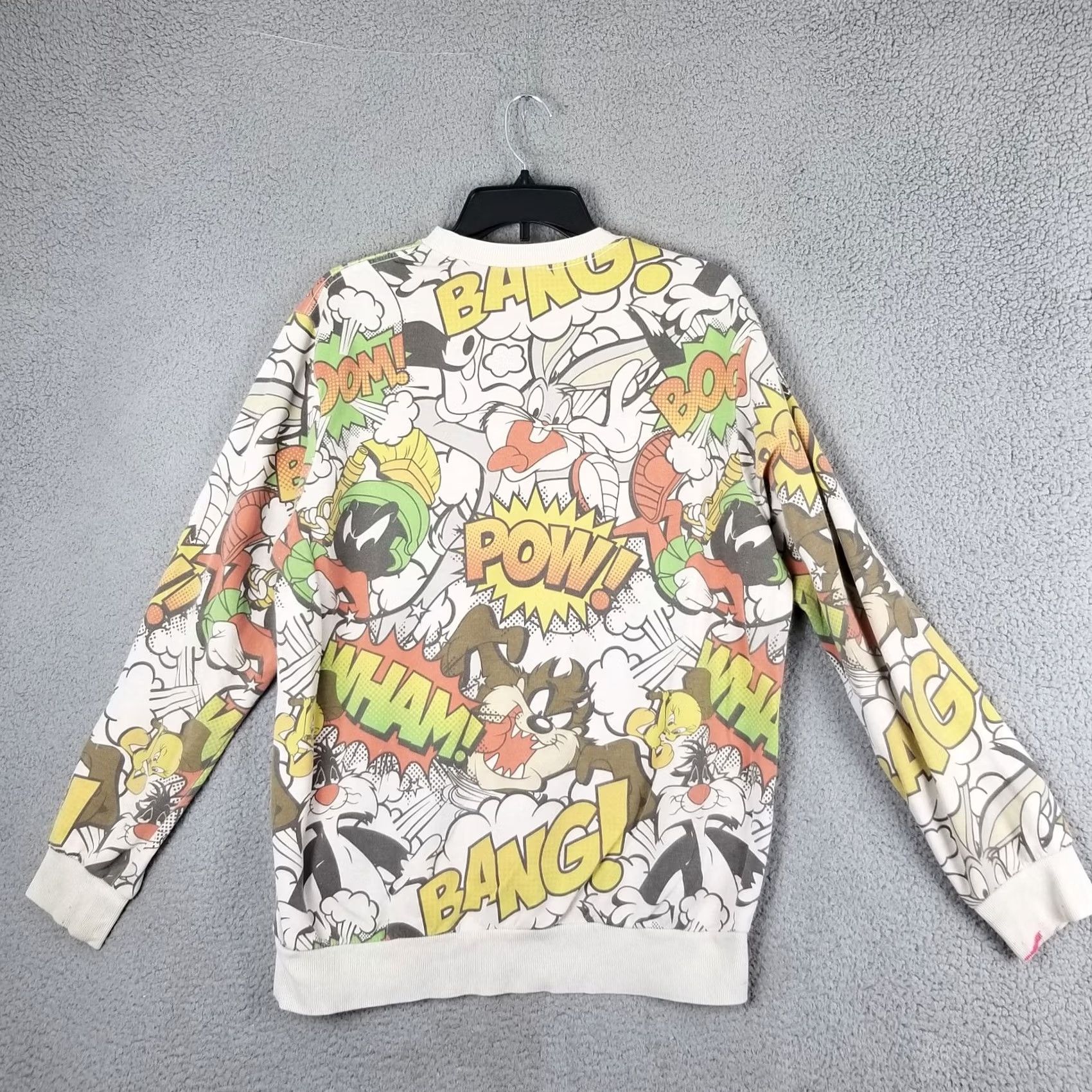 Vintage Vintage Looney Tunes Sweatshirt All Over Print Marvin Bugs Bunny Sylvester 23X28 L White Hip Hop 1990s Mens Size US L / EU 52-54 / 3 - 7 Thumbnail